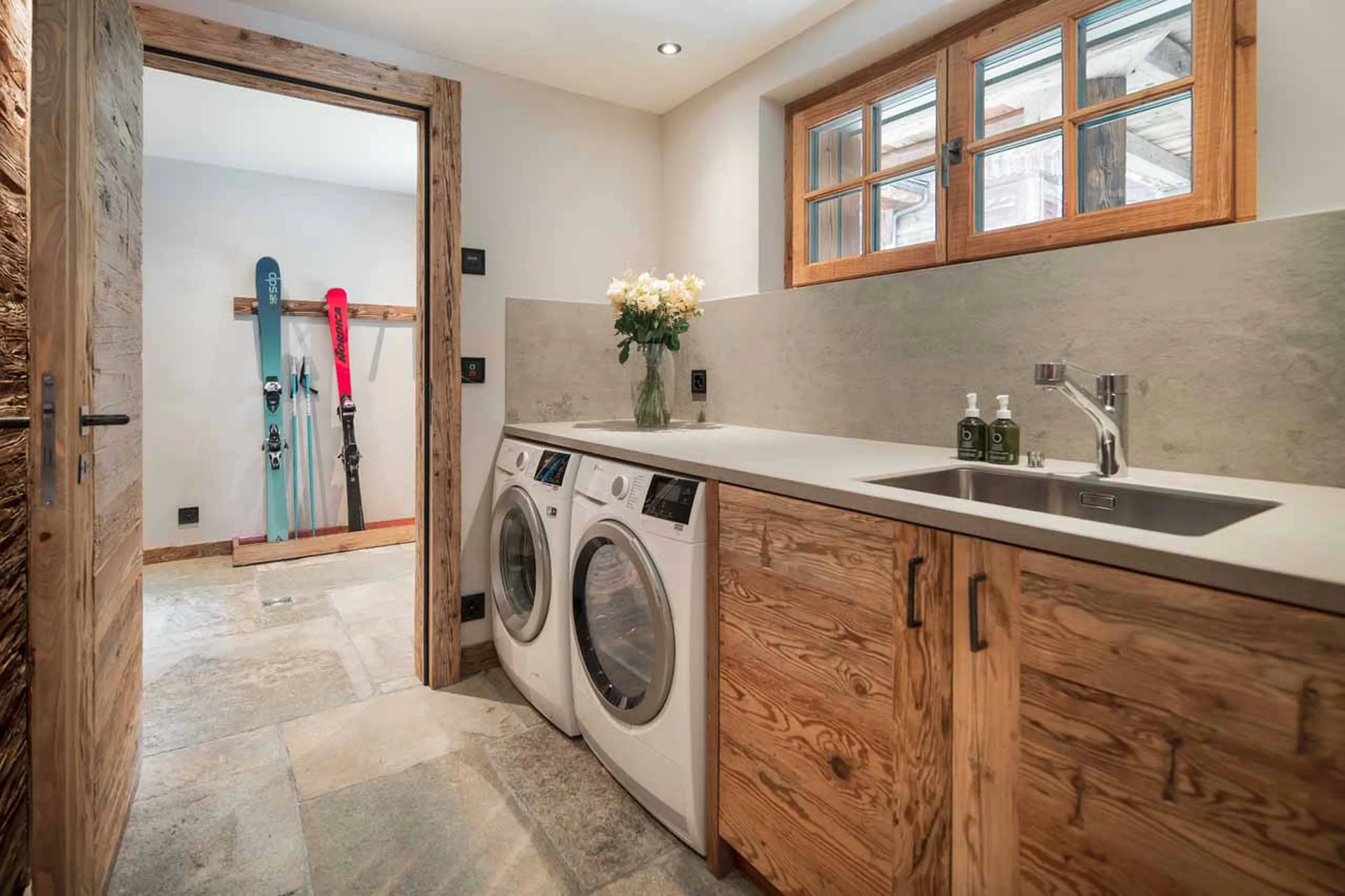Laundry room at Chalet Feuillu in Verbier