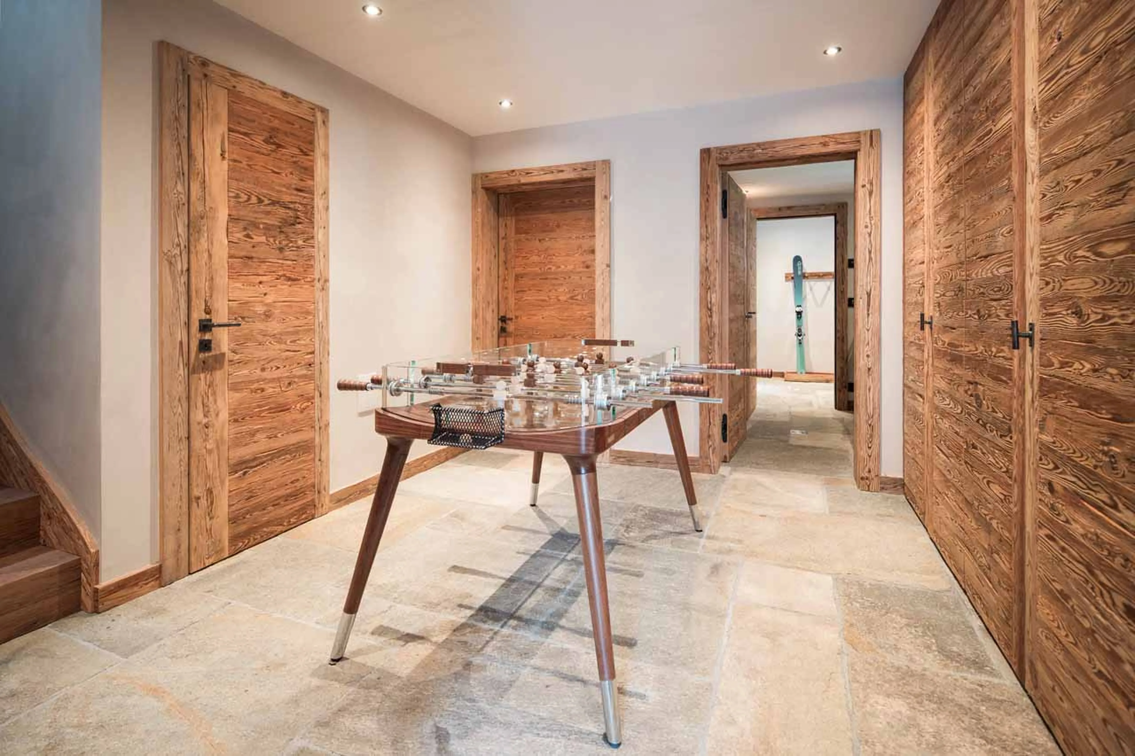 Table football at Chalet Feuillu in Verbier