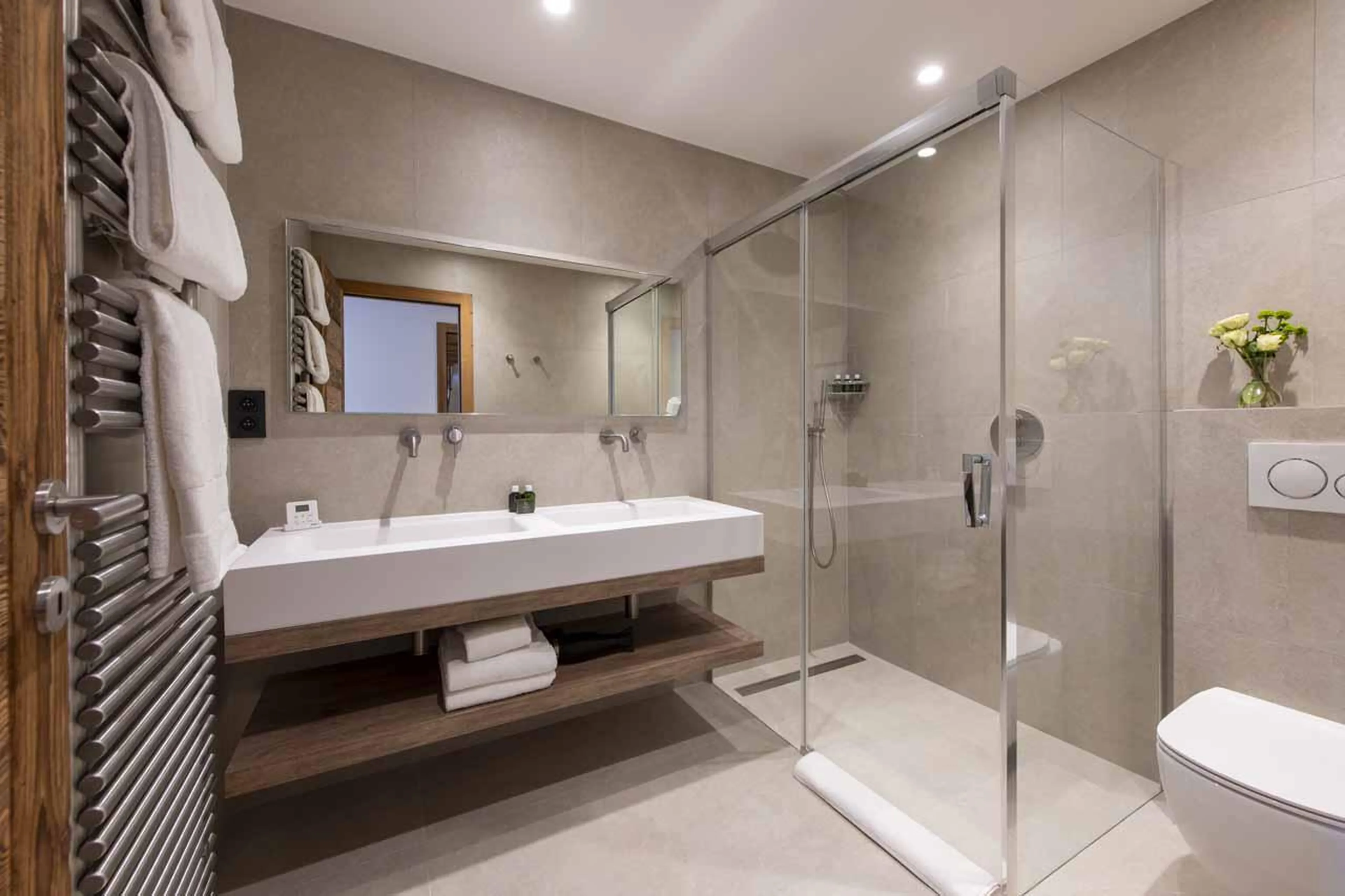 En-suite shower room in Chalet Fika, Les Gets