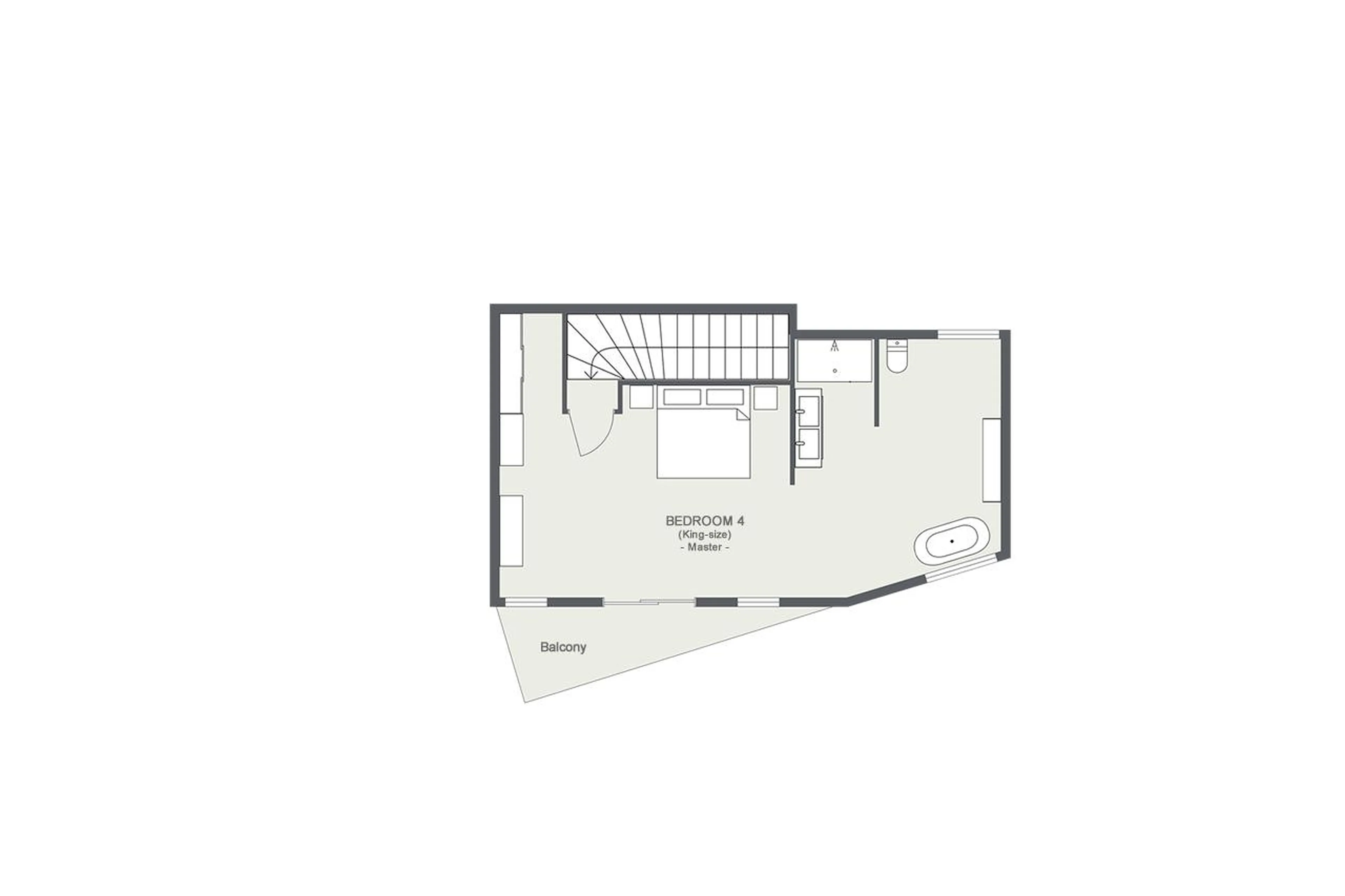 Level 2 floor plan of Chalet Fika in Les Gets