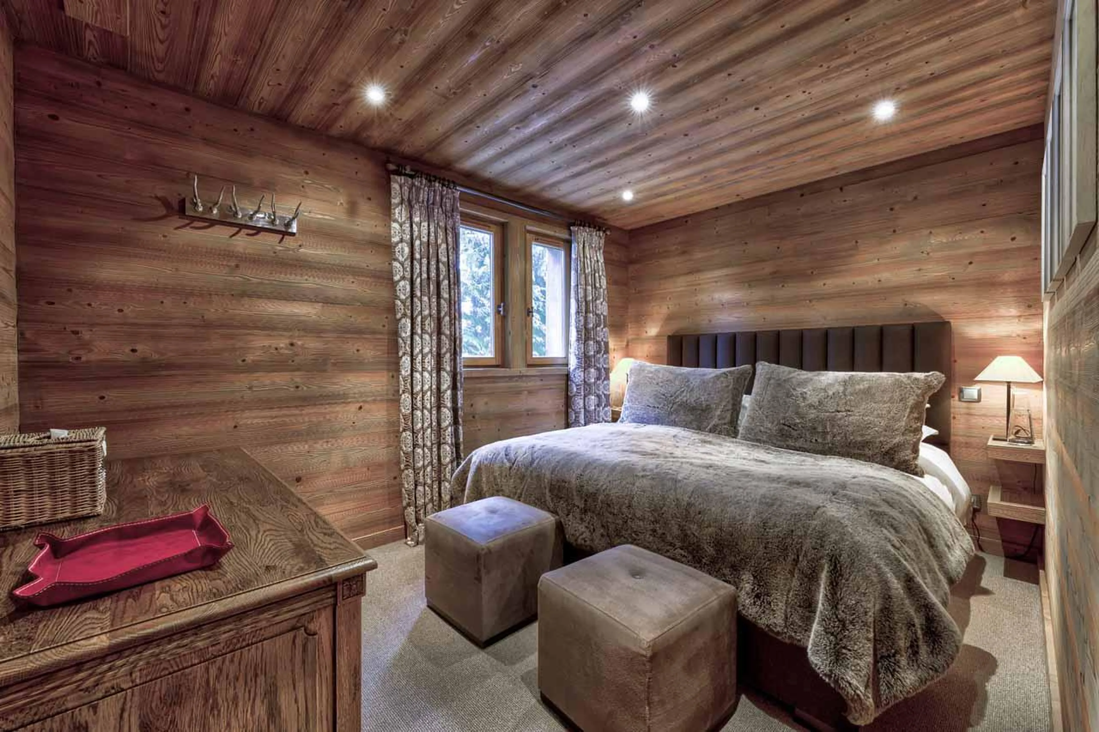 Bedroom two at Chalet Floralie in St Martin de Belleville