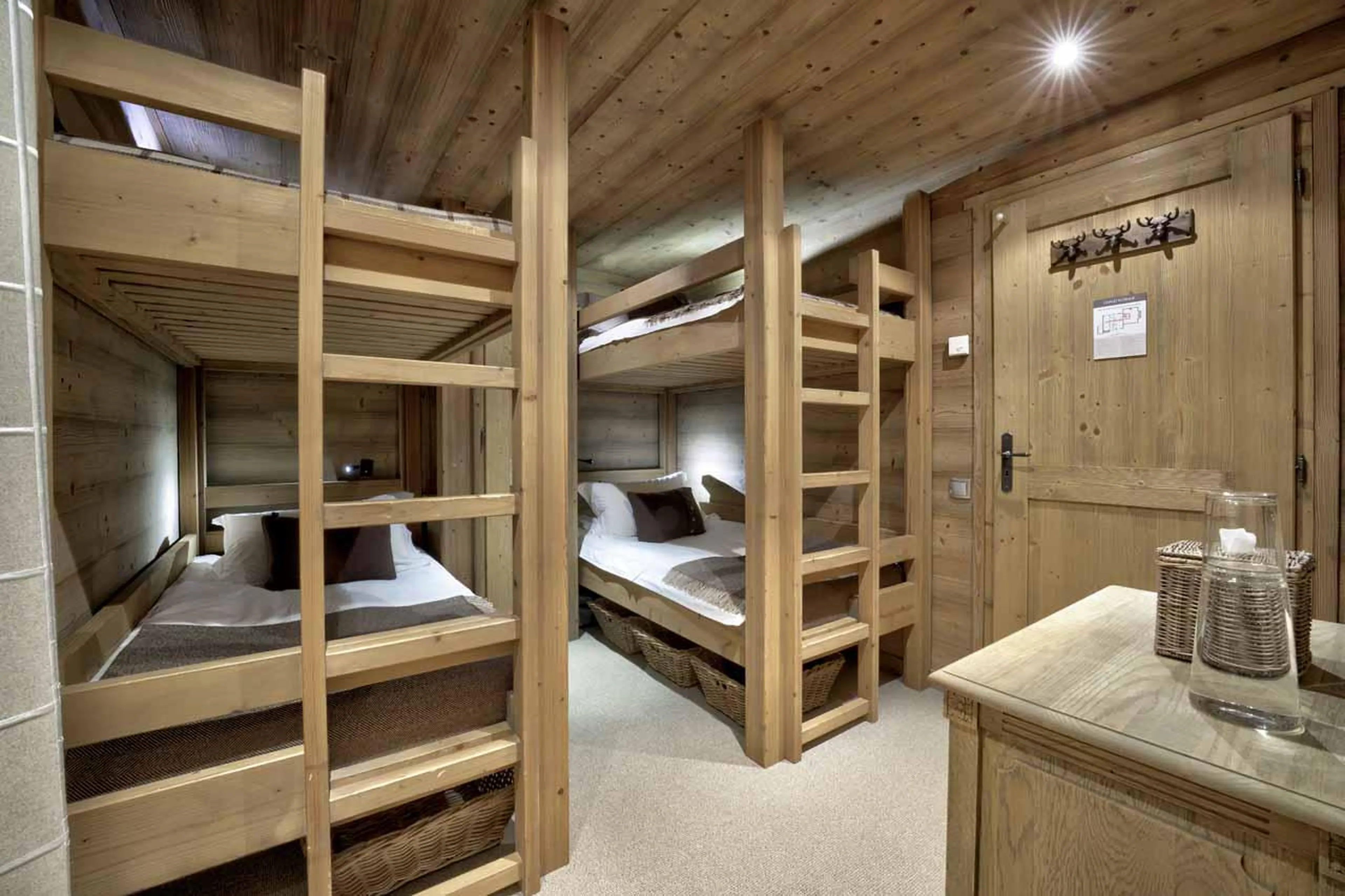 Bedroom six at Chalet Floralie in St Martin de Belleville