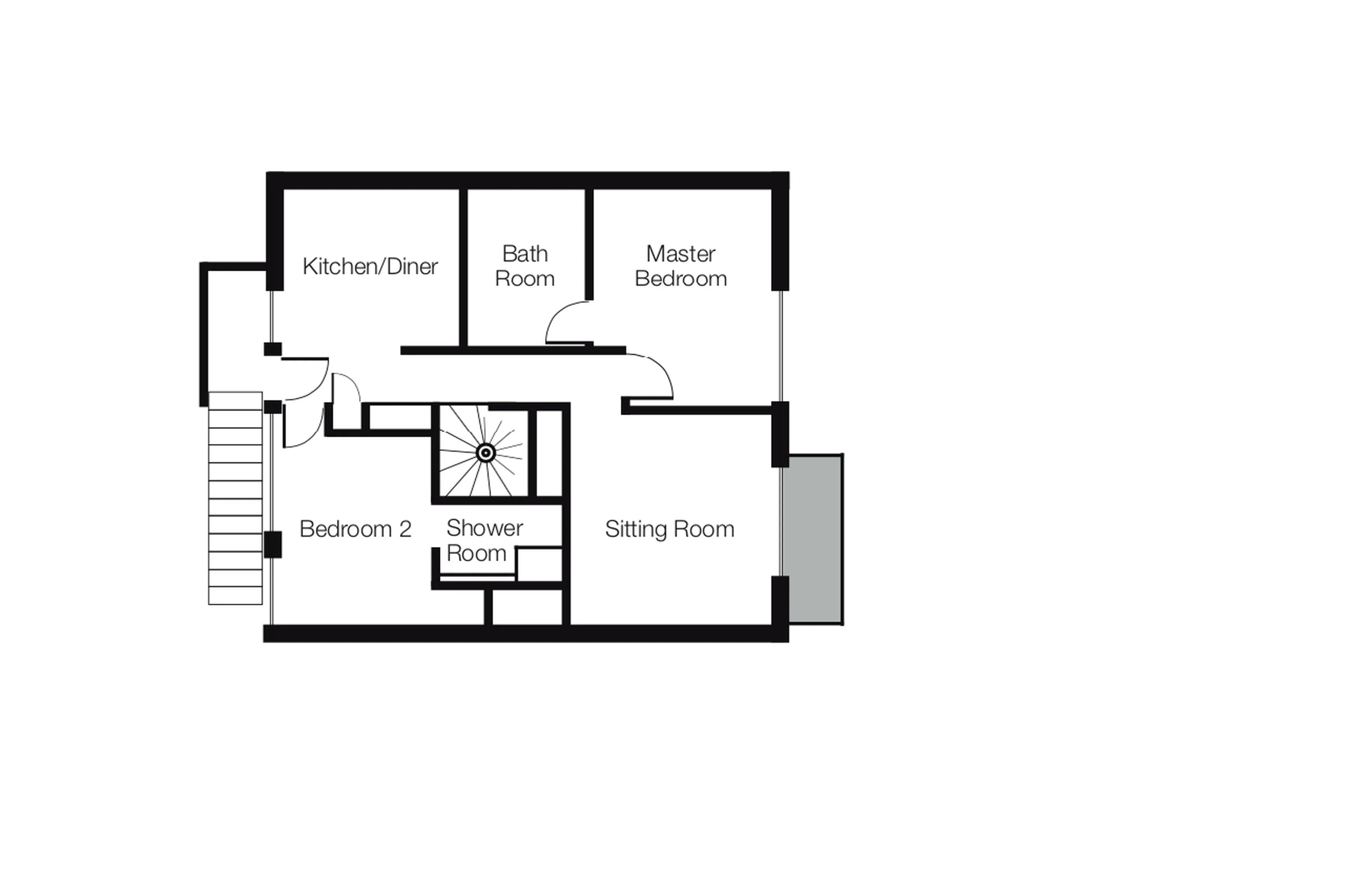 Level 2 floor plan of Chalet Floralie in St Martin de Belleville
