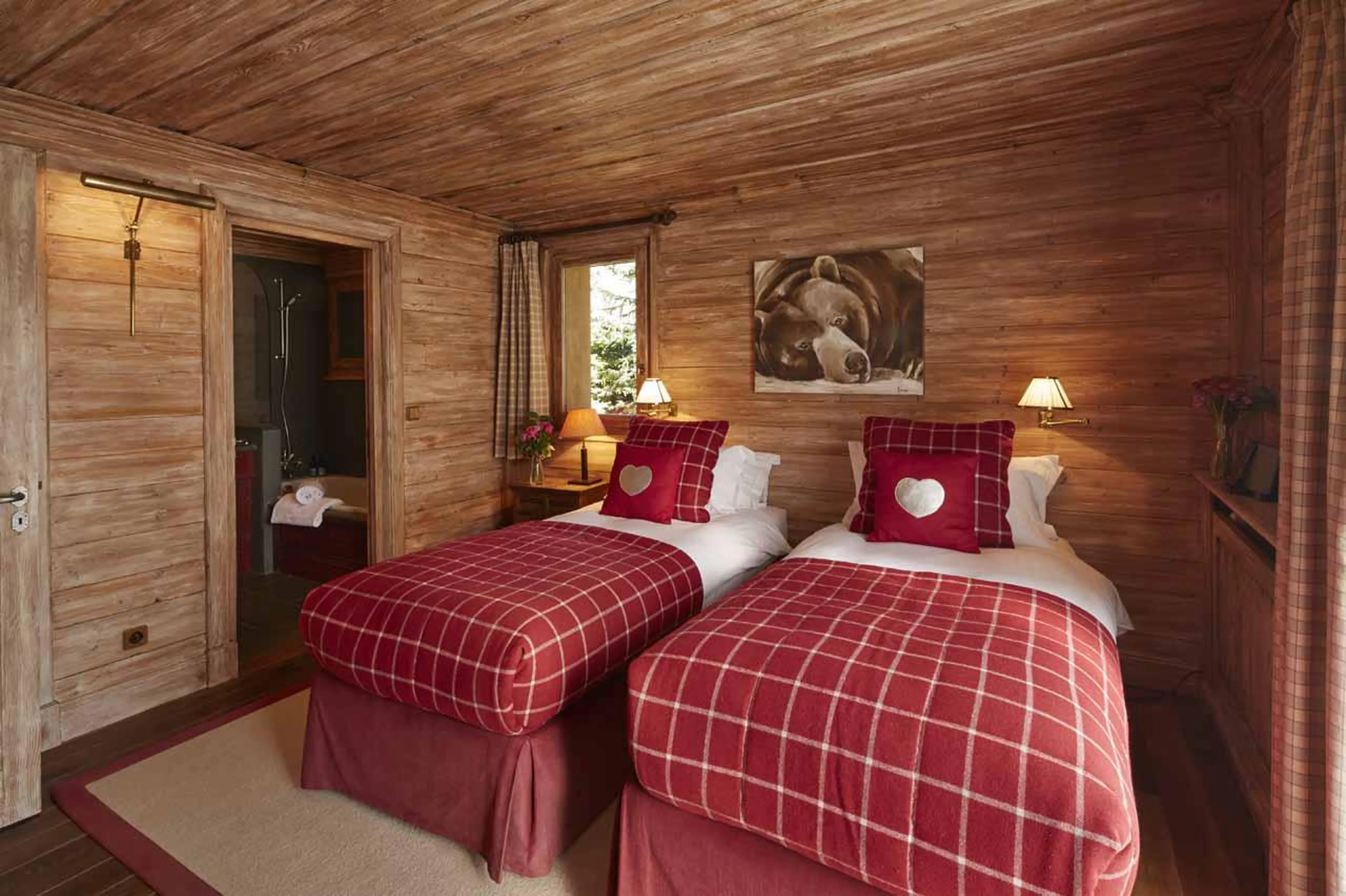 Bedroom two at Chalet Foinsbois in Meribel