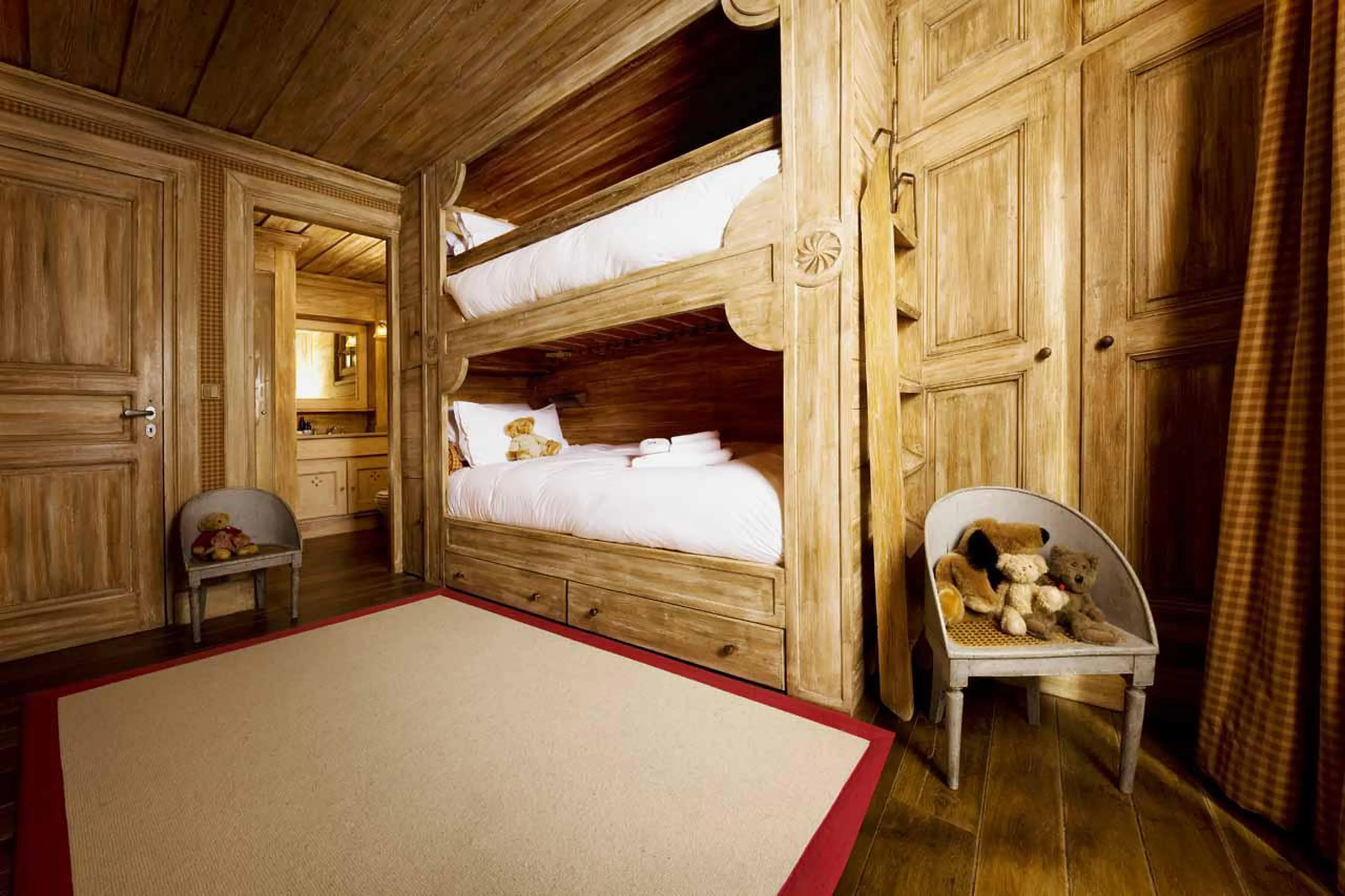 Bedroom three at Chalet Foinsbois in Meribel