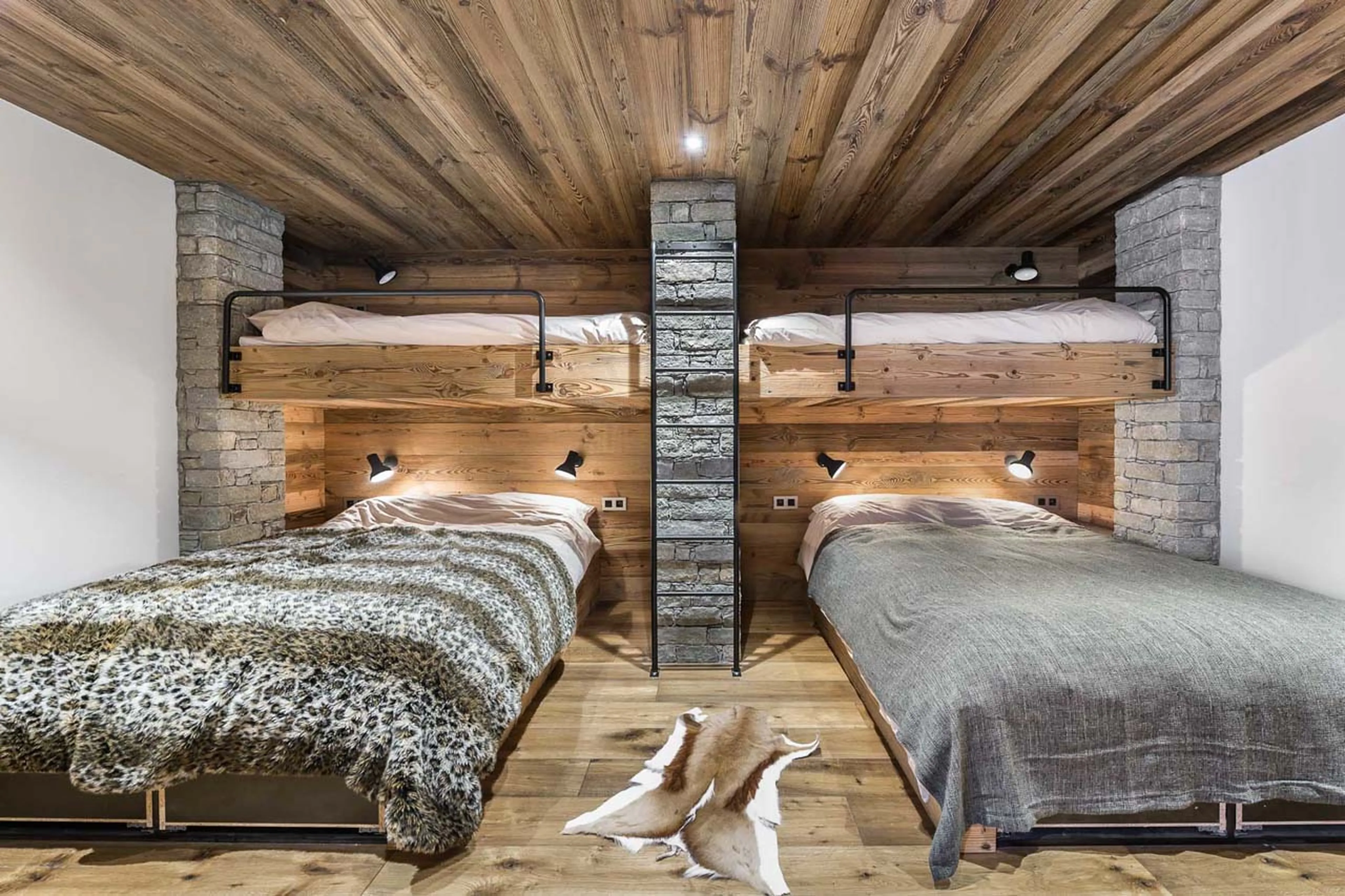 Bedroom six at Chalet Fontany in Meribel