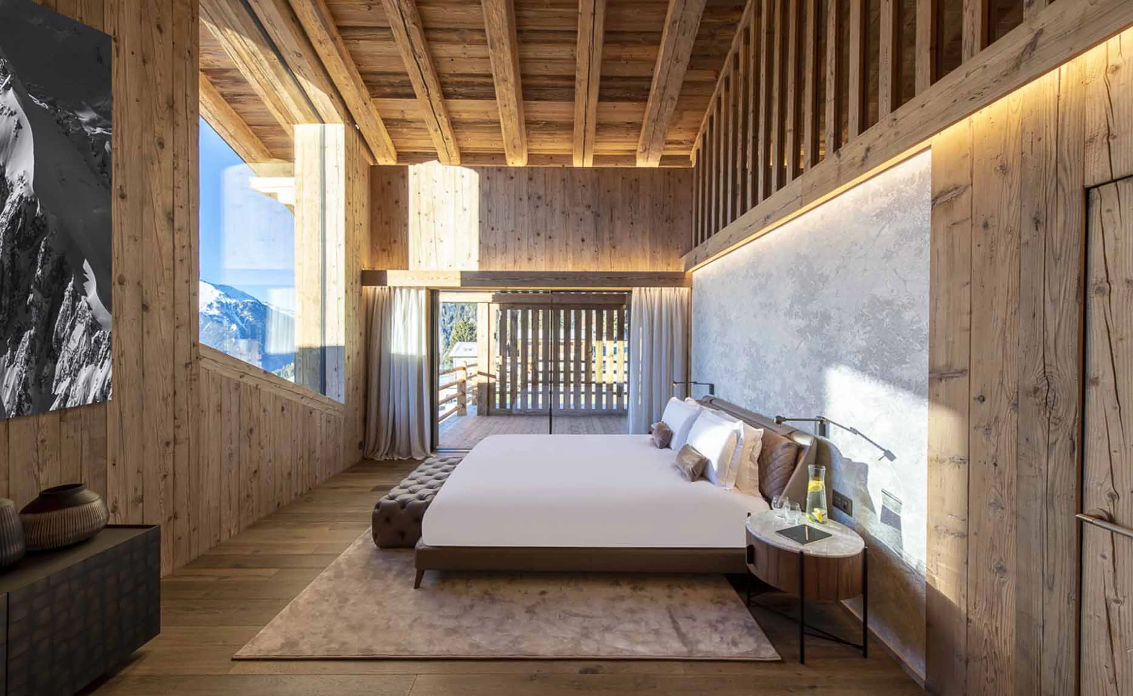 Master bedroom at Chalet Foulon in Verbier