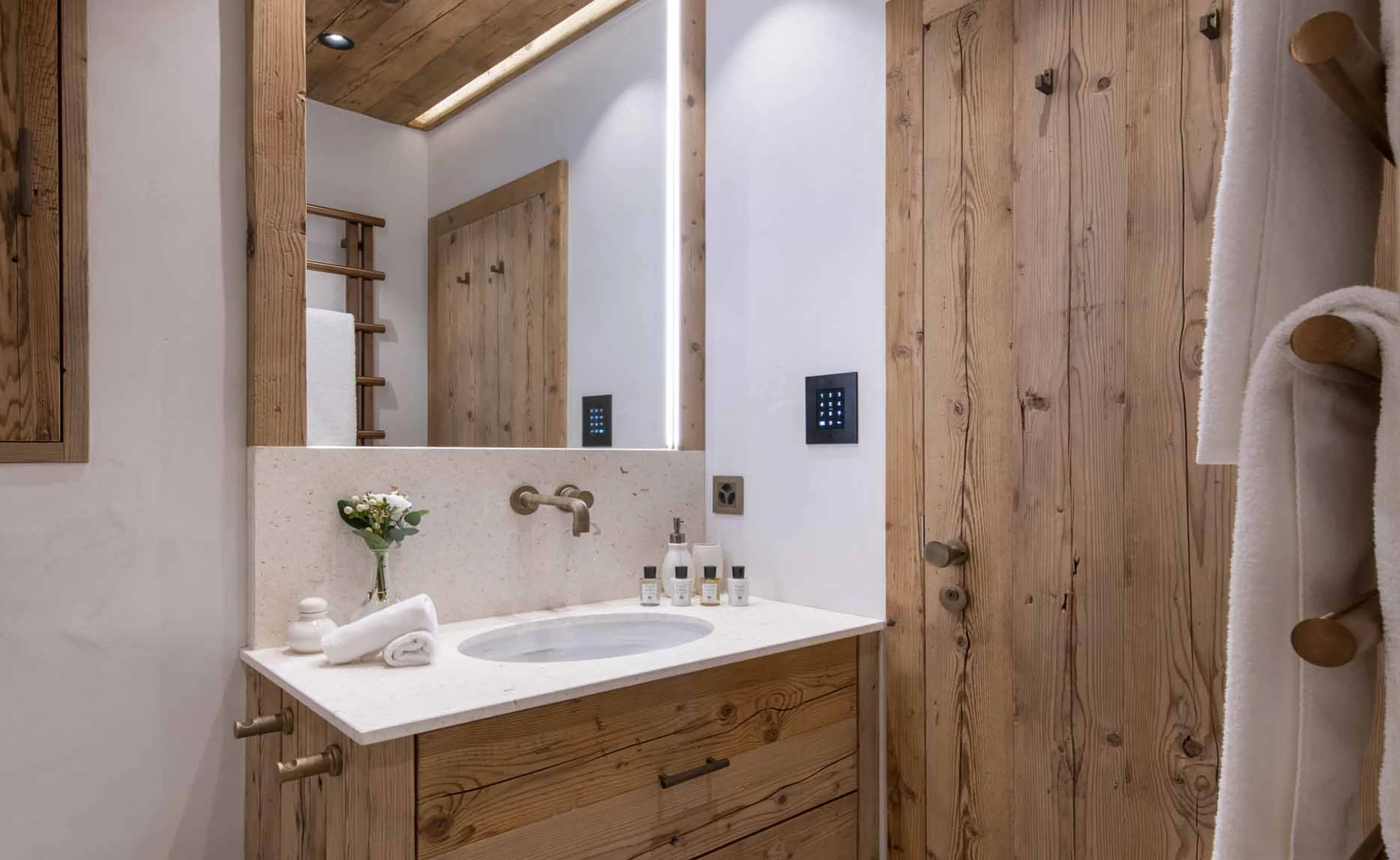 Bunk bathroom at Chalet Foulon in Verbier