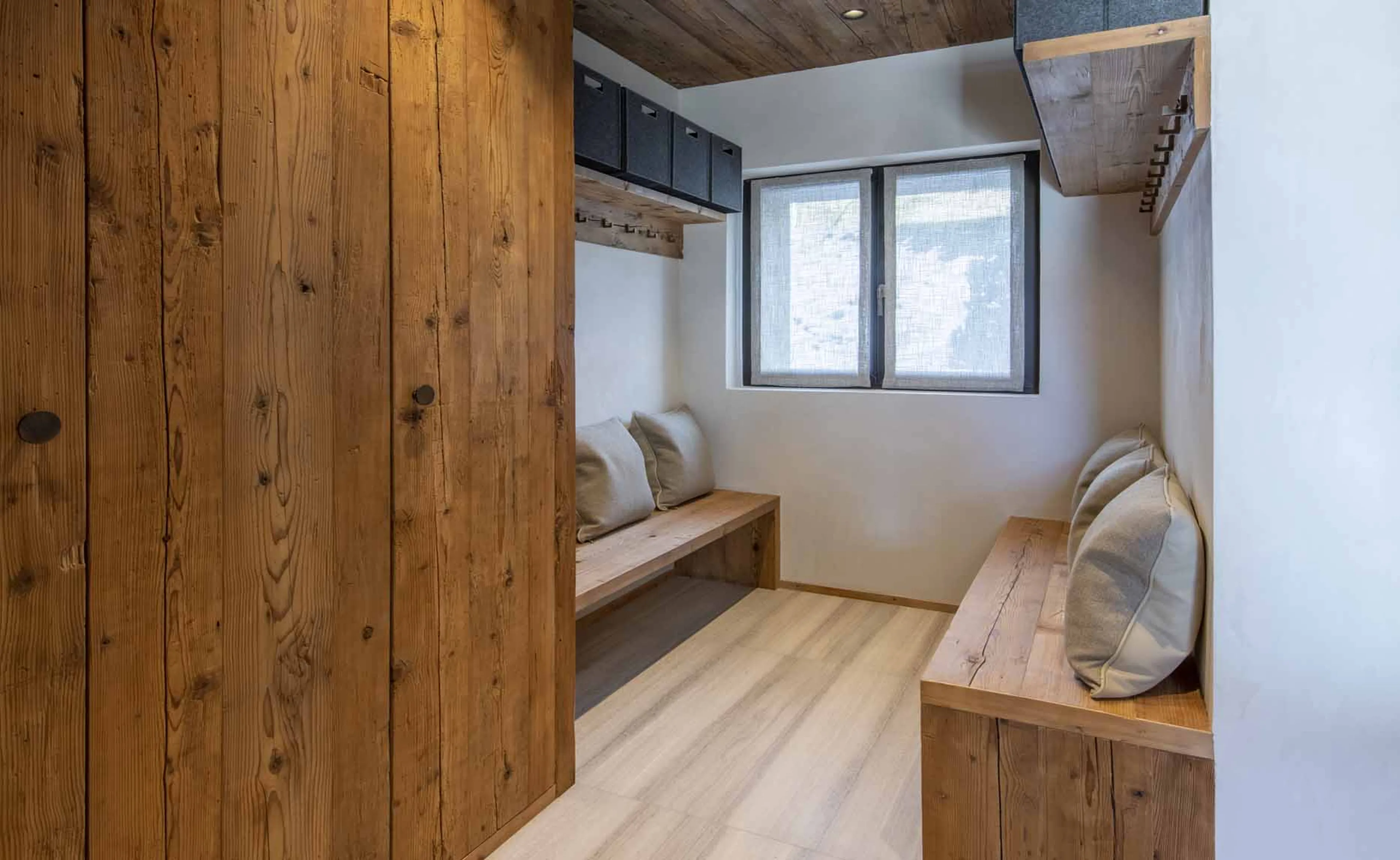 Cloakroom at Chalet Foulon in Verbier