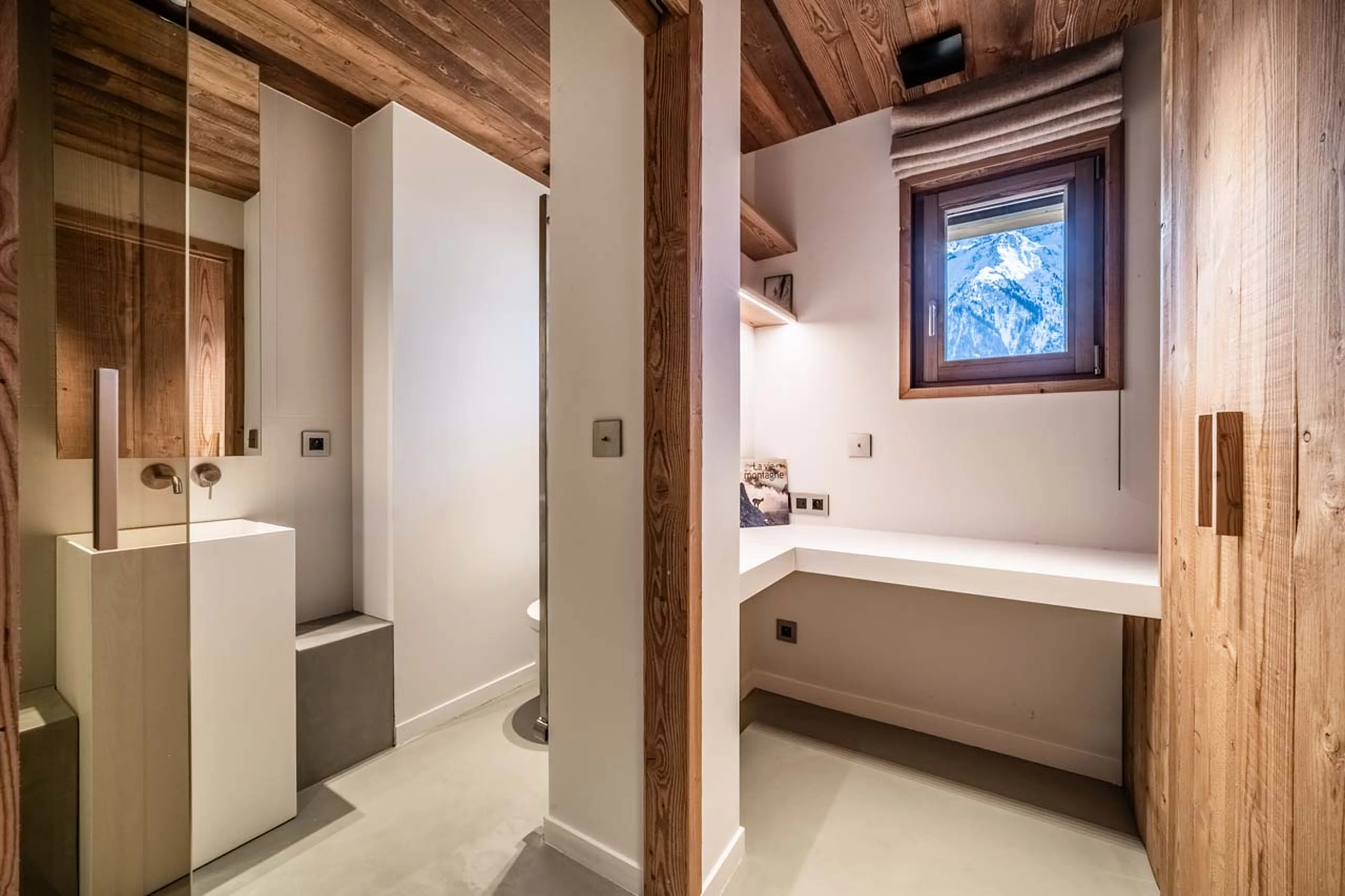 Shower room at Chalet Foxden in Chamonix
