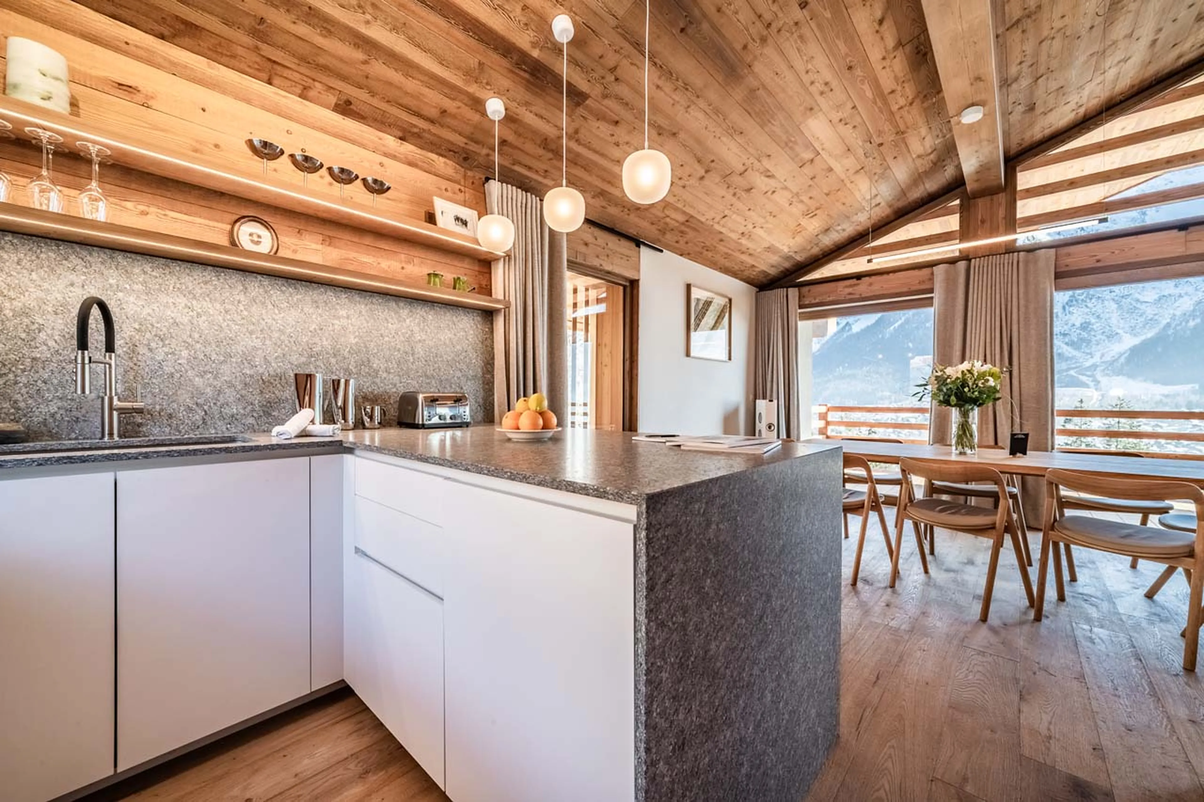 Kitchen at Chalet Foxden in Chamonix