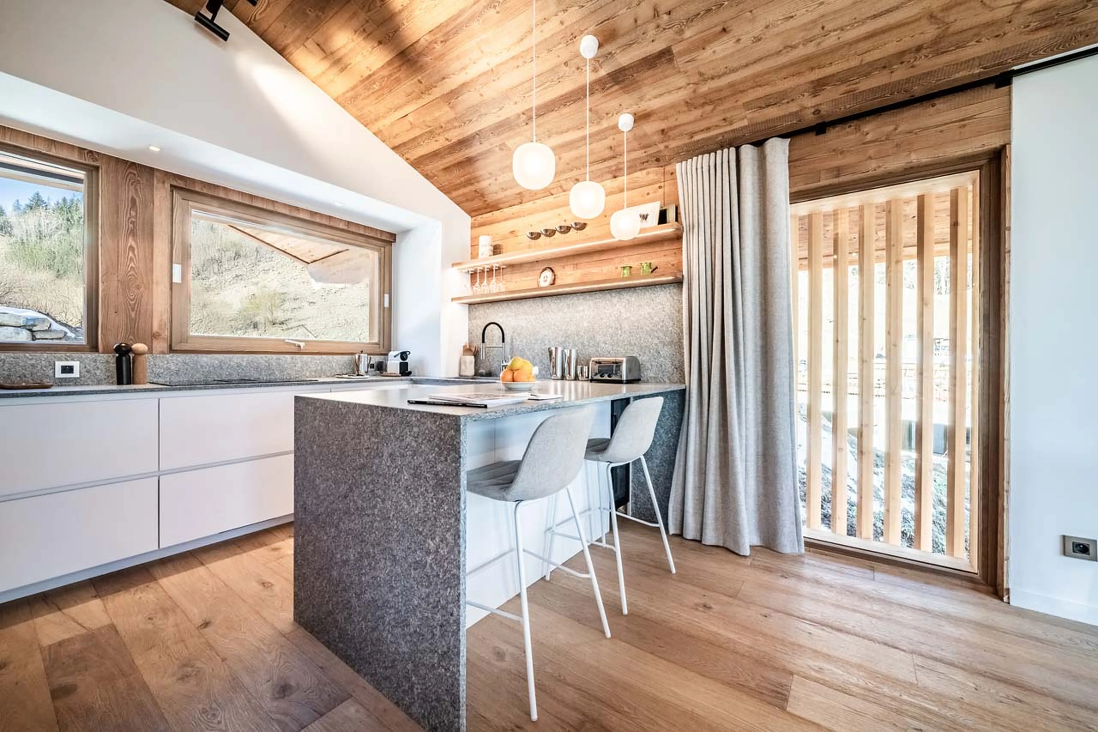 Breakfast bar at Chalet Foxden in Chamonix