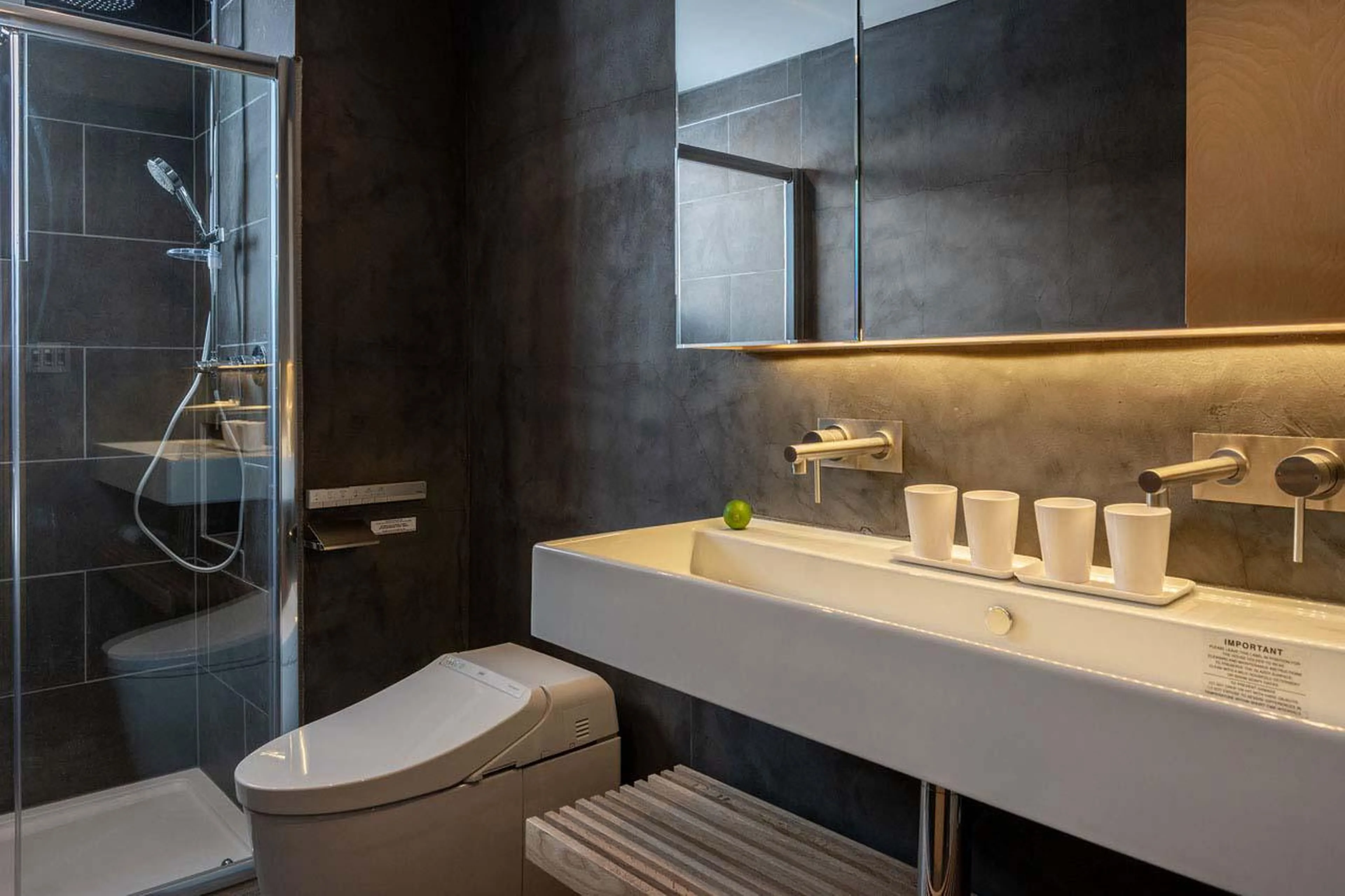 Shower room at Chalet Foxwood B in Niseko