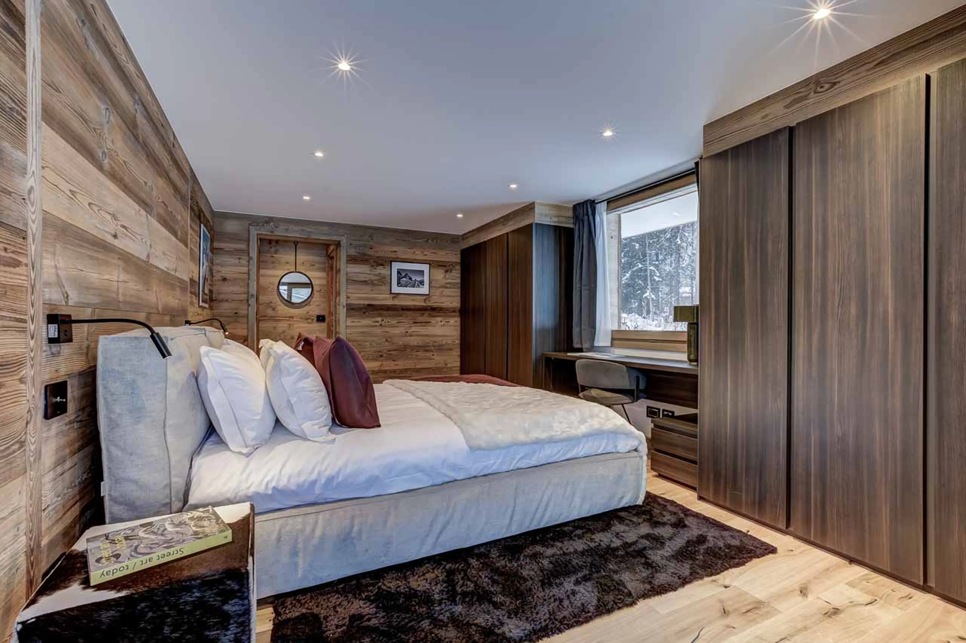 Bedroom three double at Chalet Freya in Chamonix