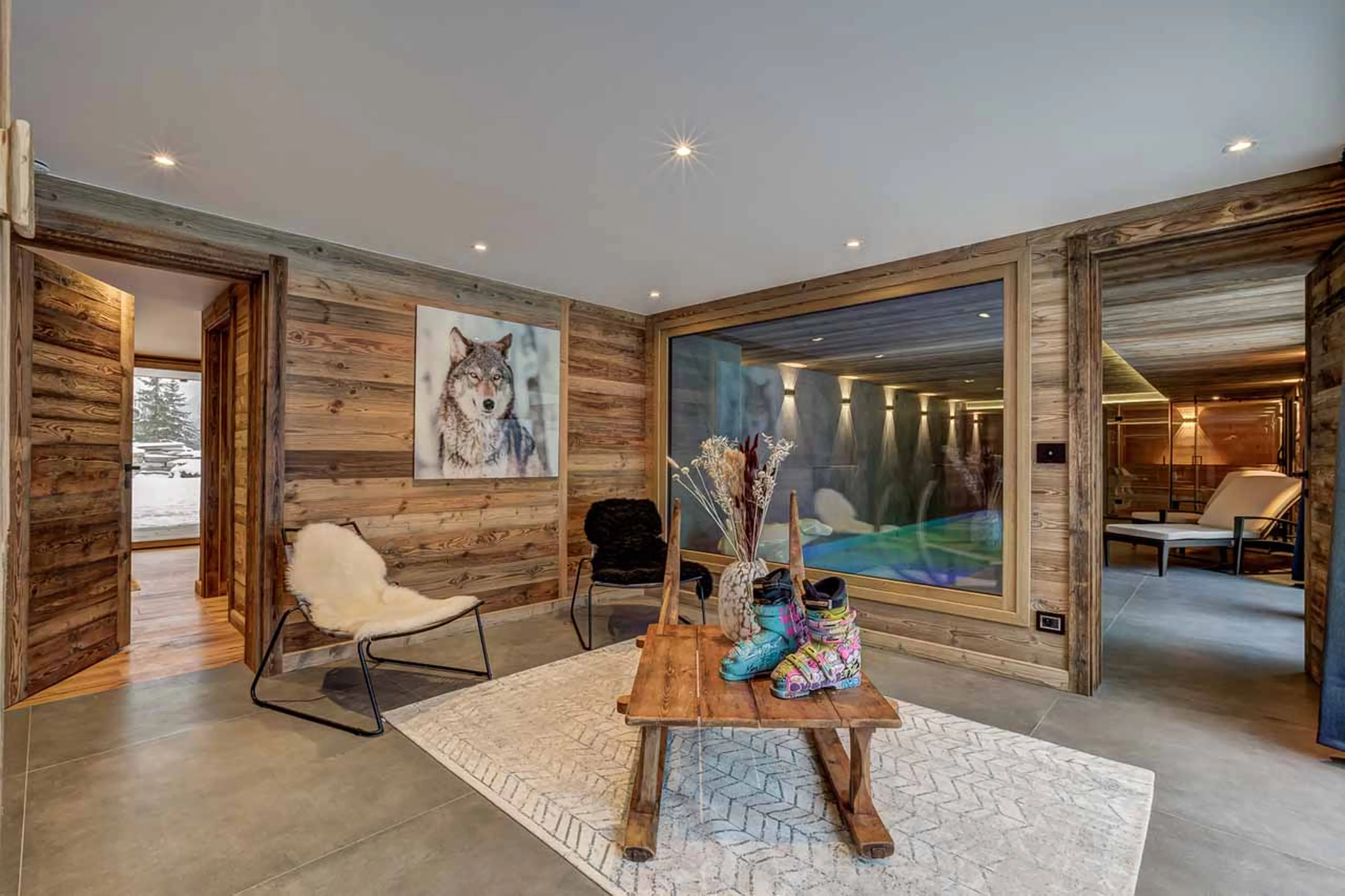 Entrance hall at Chalet Freya in Chamonix