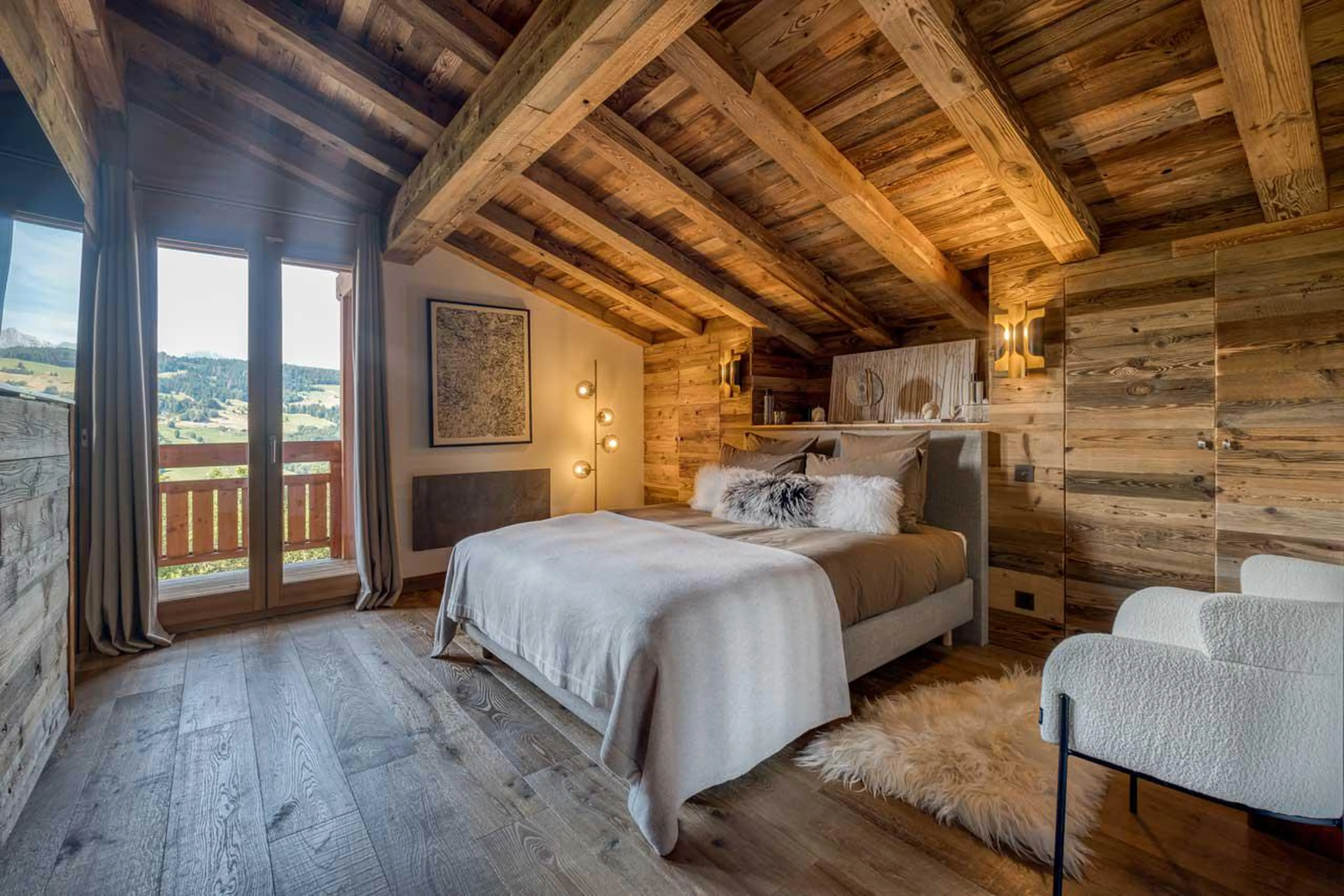 Bedroom four at Chalet Gaia in Megeve