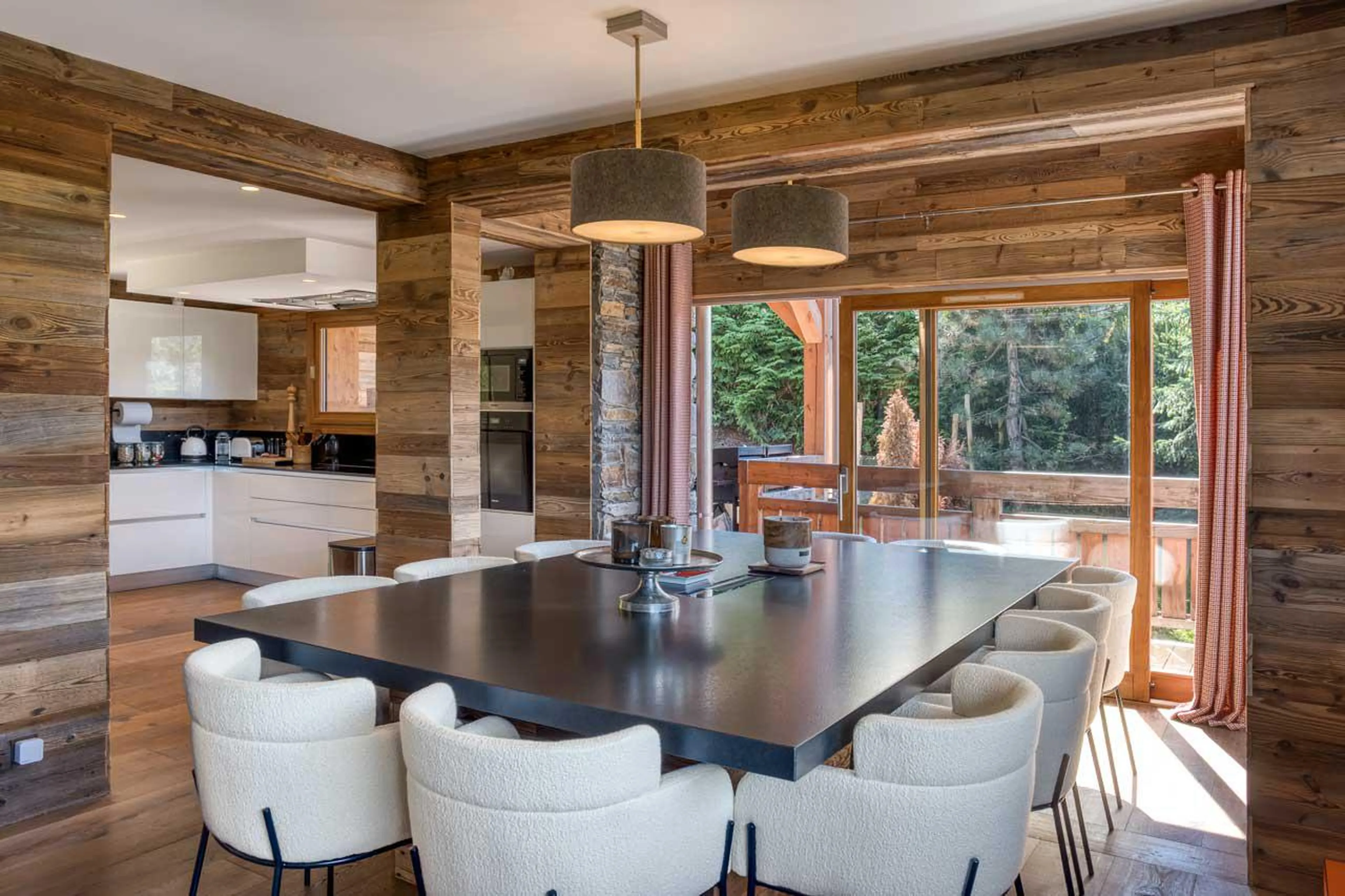 Dining area at Chalet Gaia in Megeve