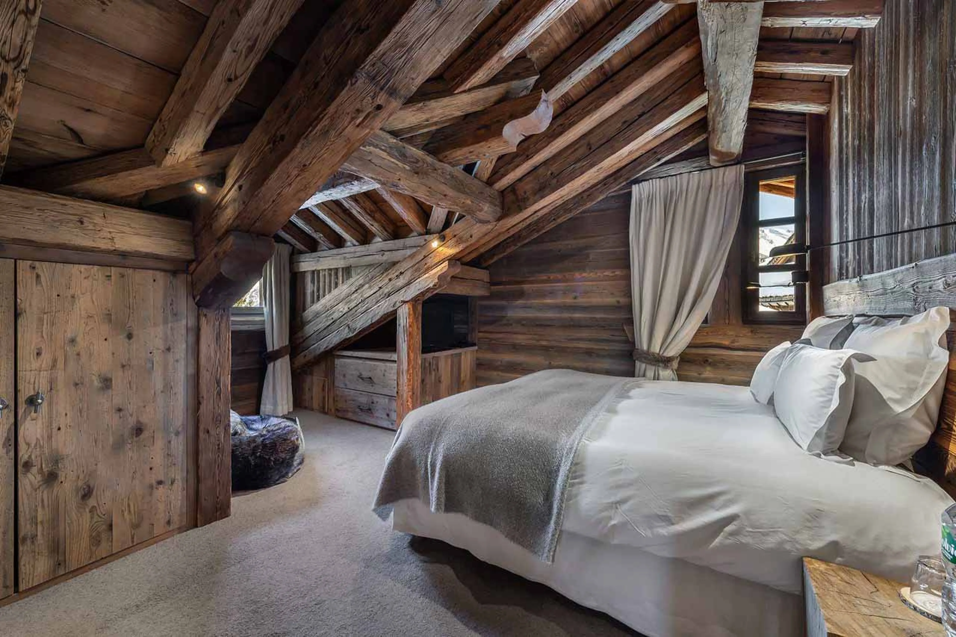 Bedroom one at Chalet Ima in Courchevel 1850