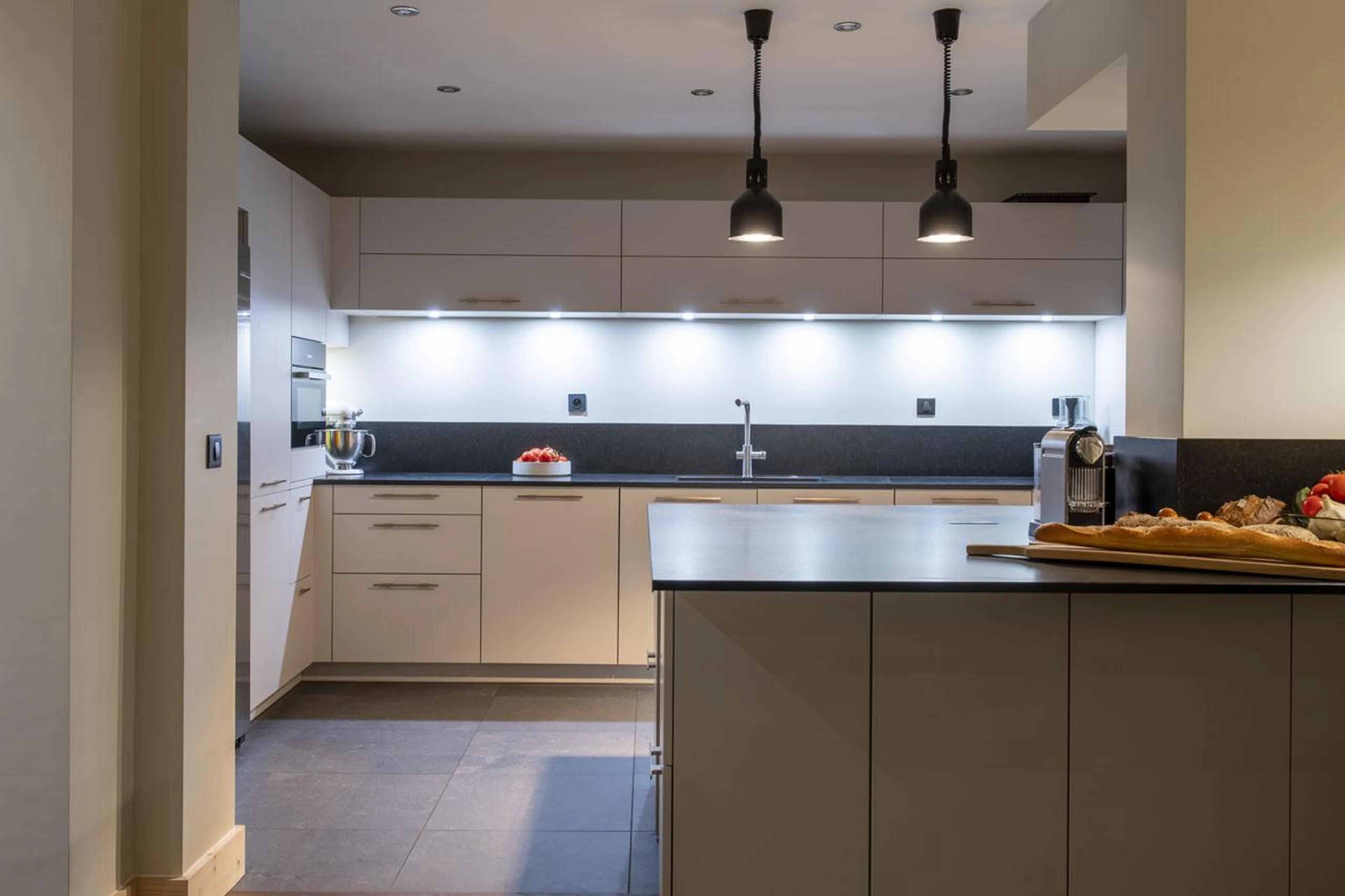 Well-equipped and spacious kitchen at Chalet Genepi in Meribel