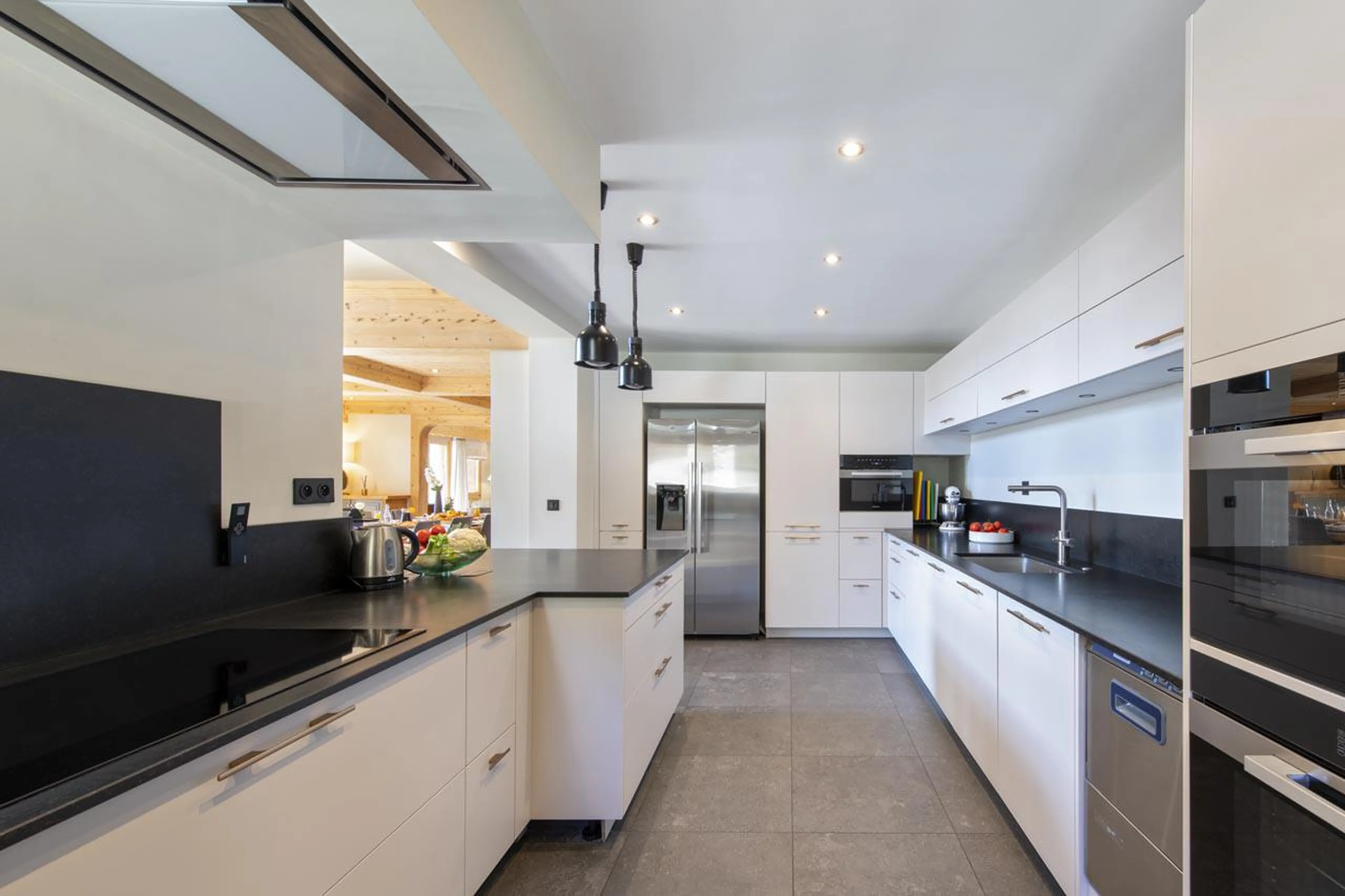 Modern kitchen space at Chalet Genepi in Meribel