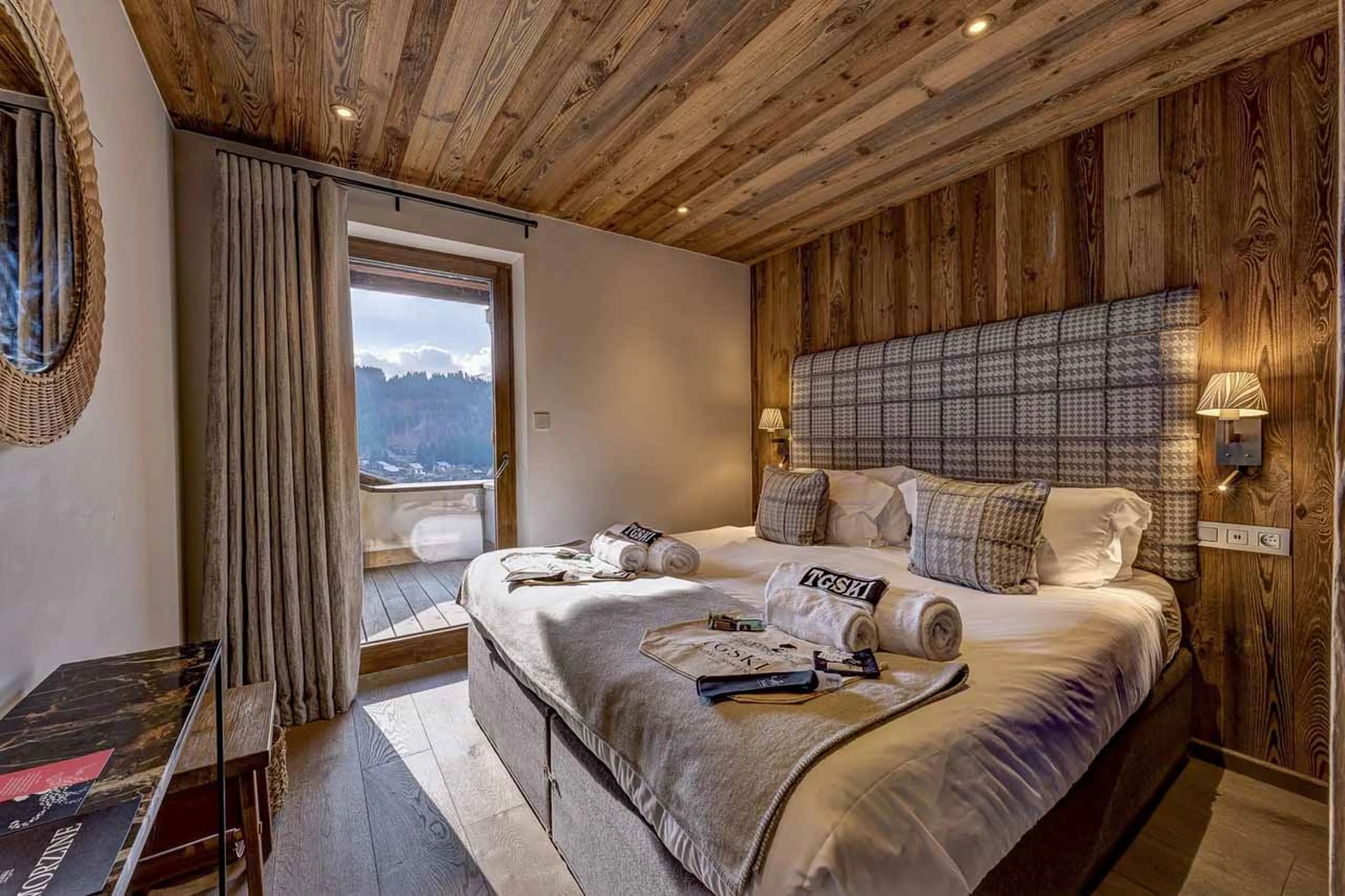 Bedroom one at Chalet Goldilocks in Morzine