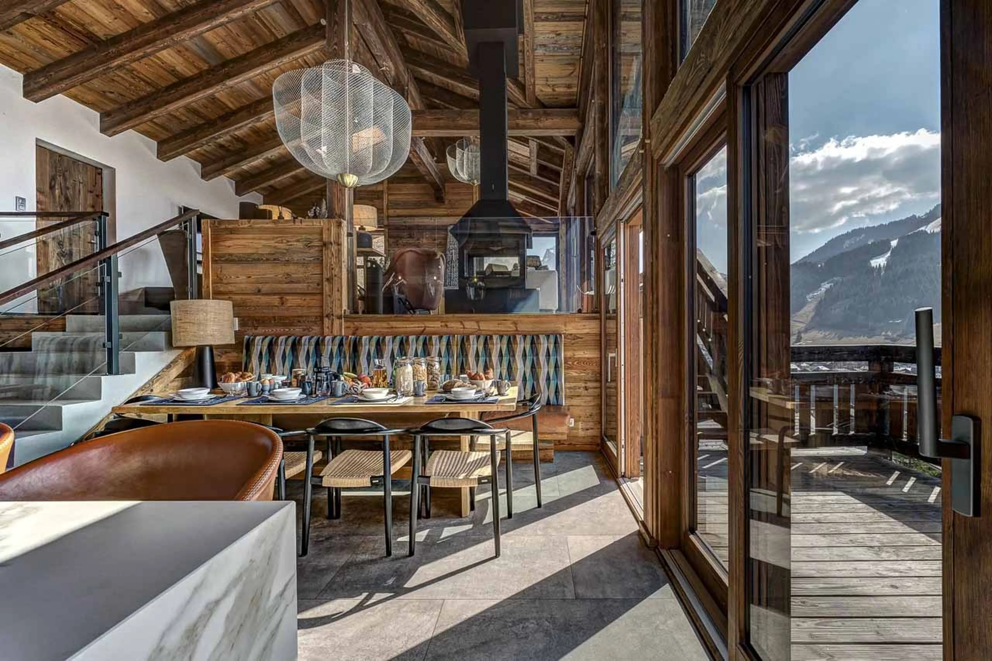 Views from living area of Chalet Goldilocks in Morzine
