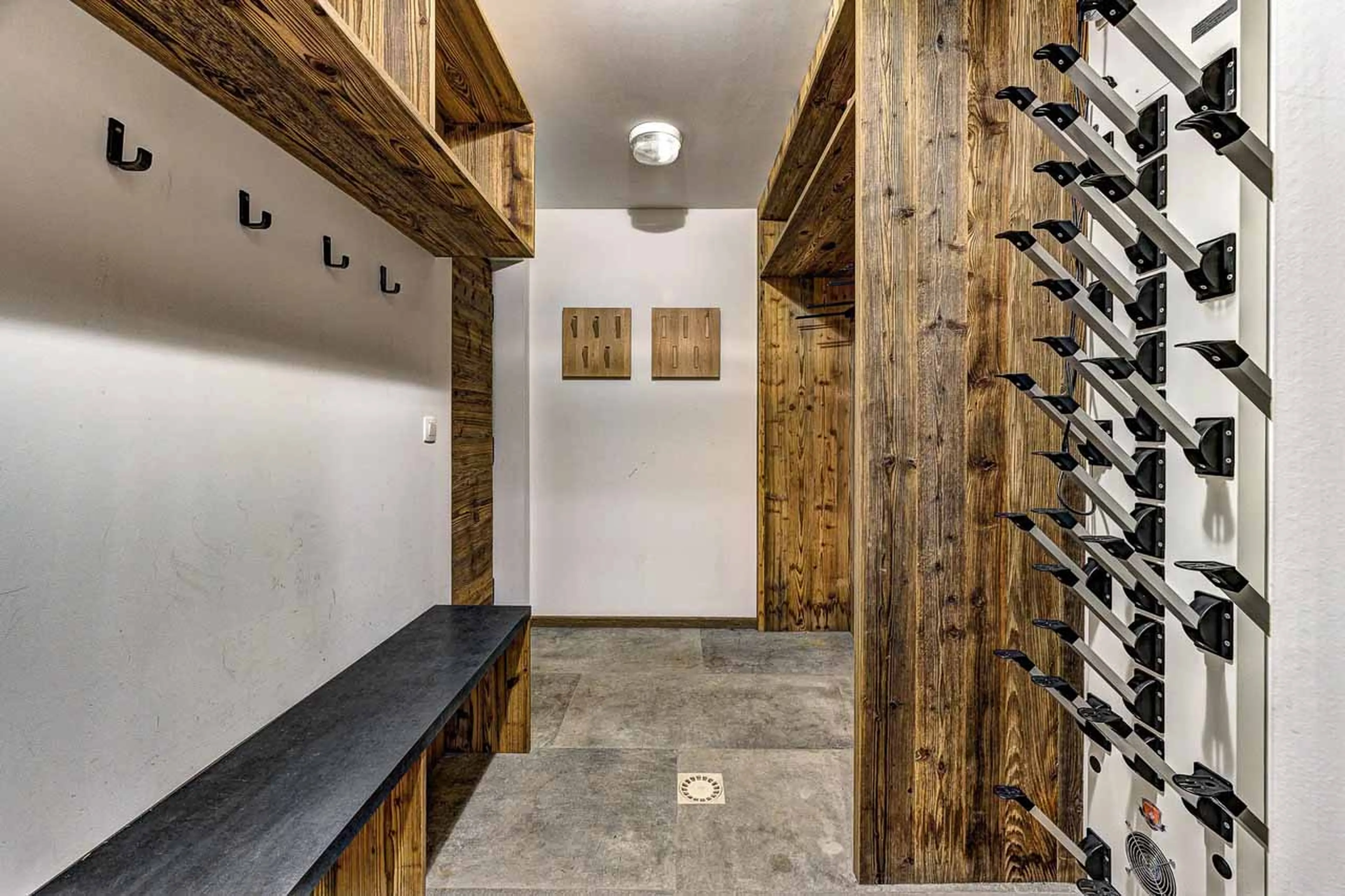 Ski room at Chalet Goldilocks in Morzine