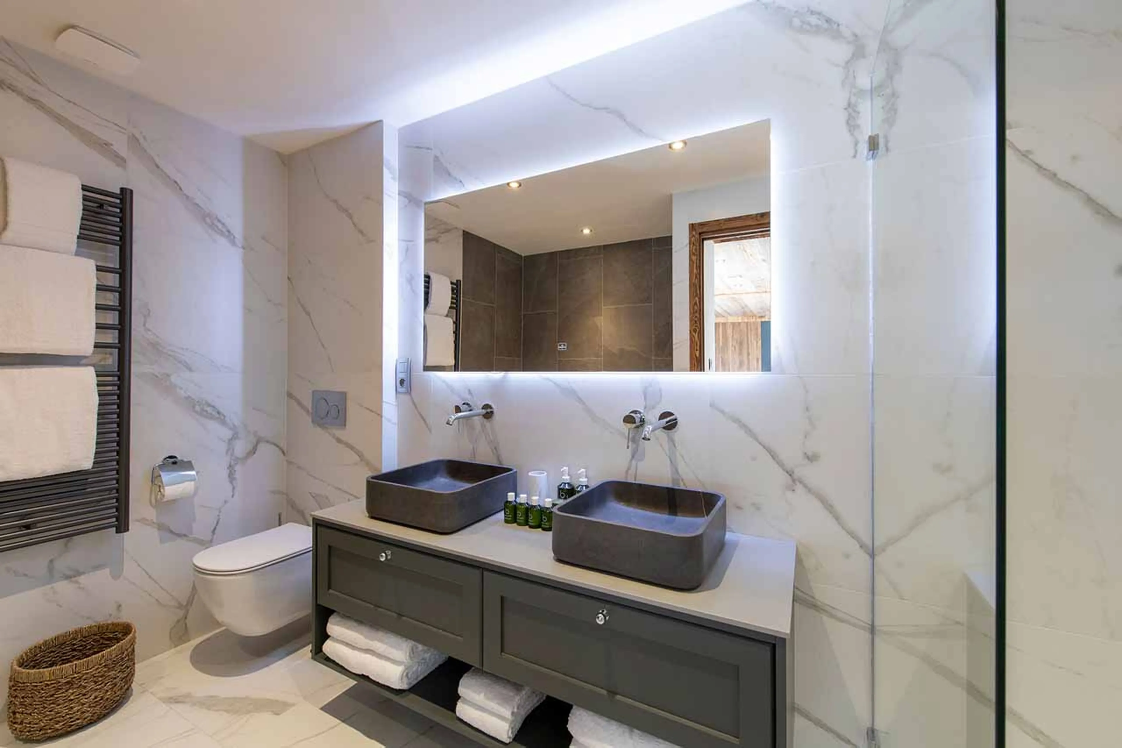 Bathroom three at Chalet Goldilocks & Three Bears in Morzine