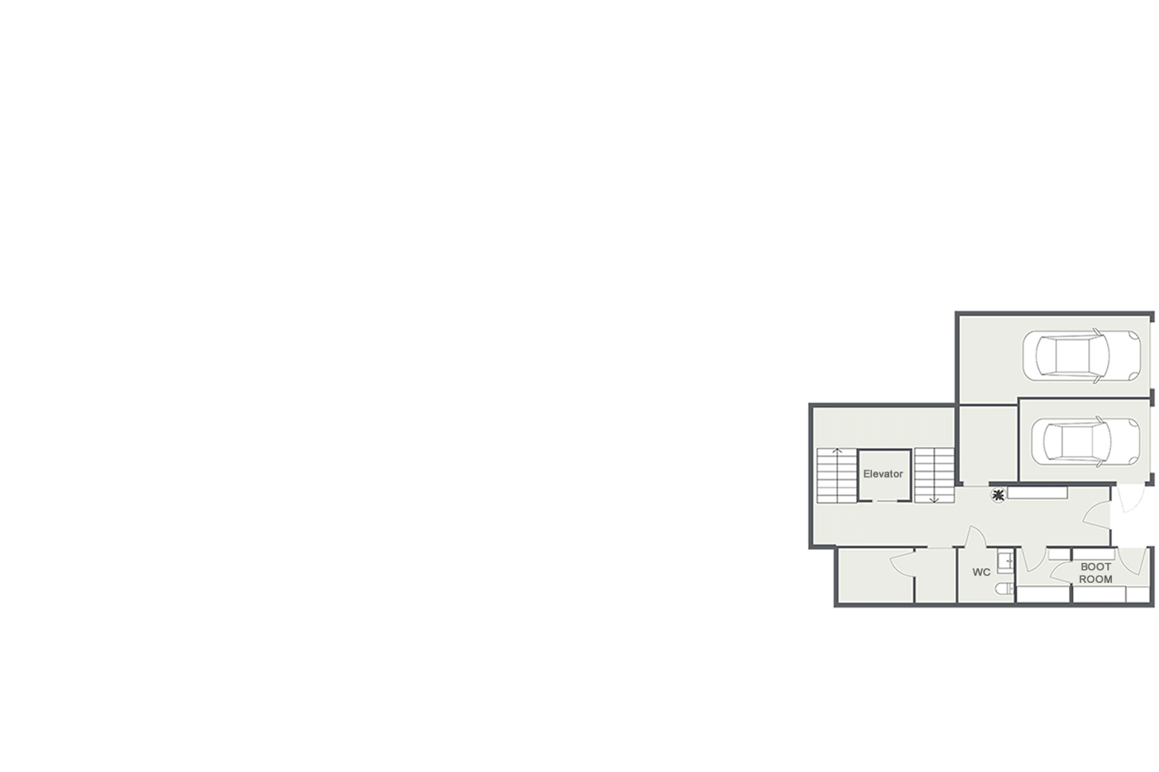 Level 0 floor plan of Chalet Goldilocks in Morzine