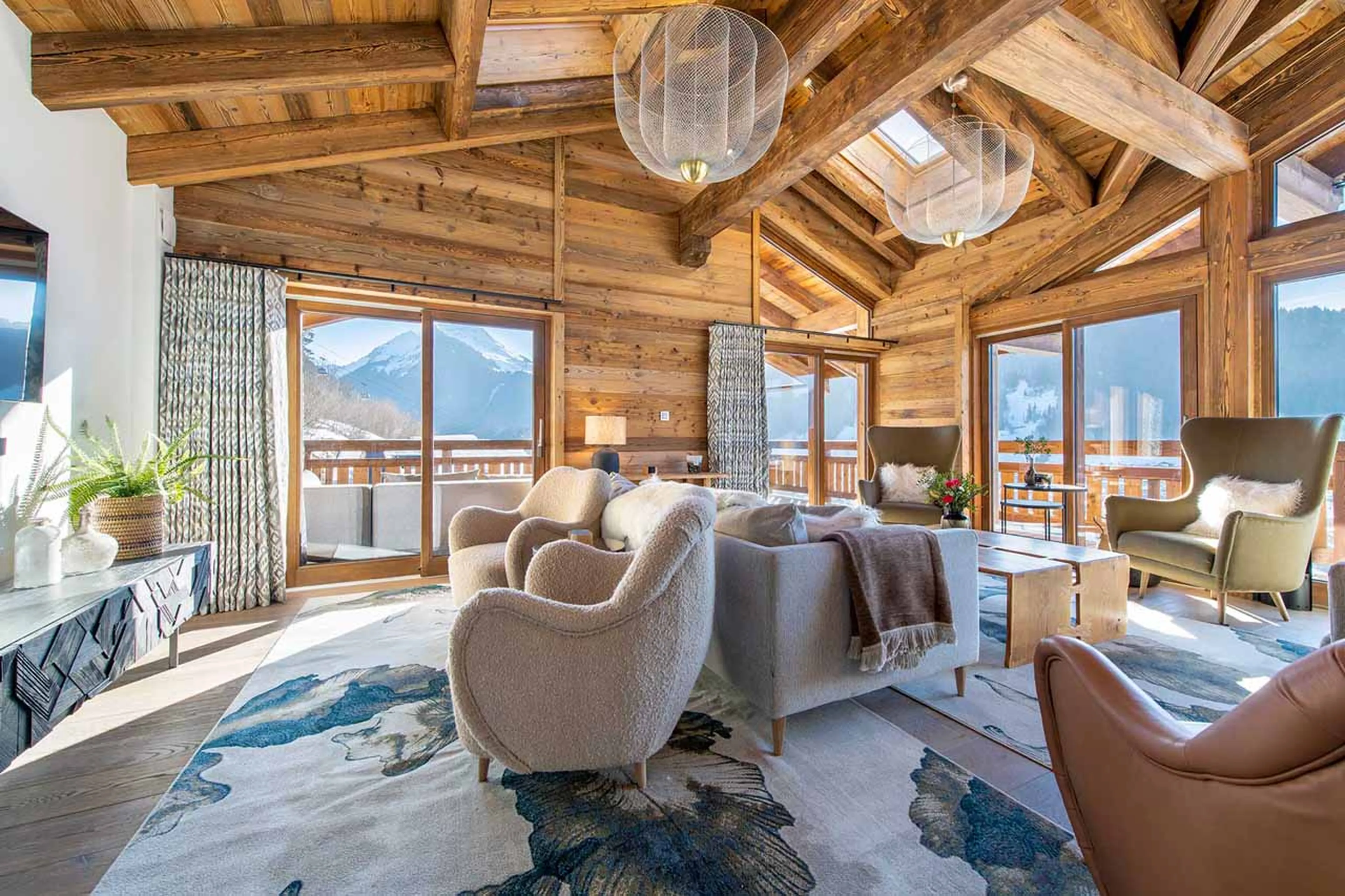 Living area at Chalet Goldilocks in Morzine