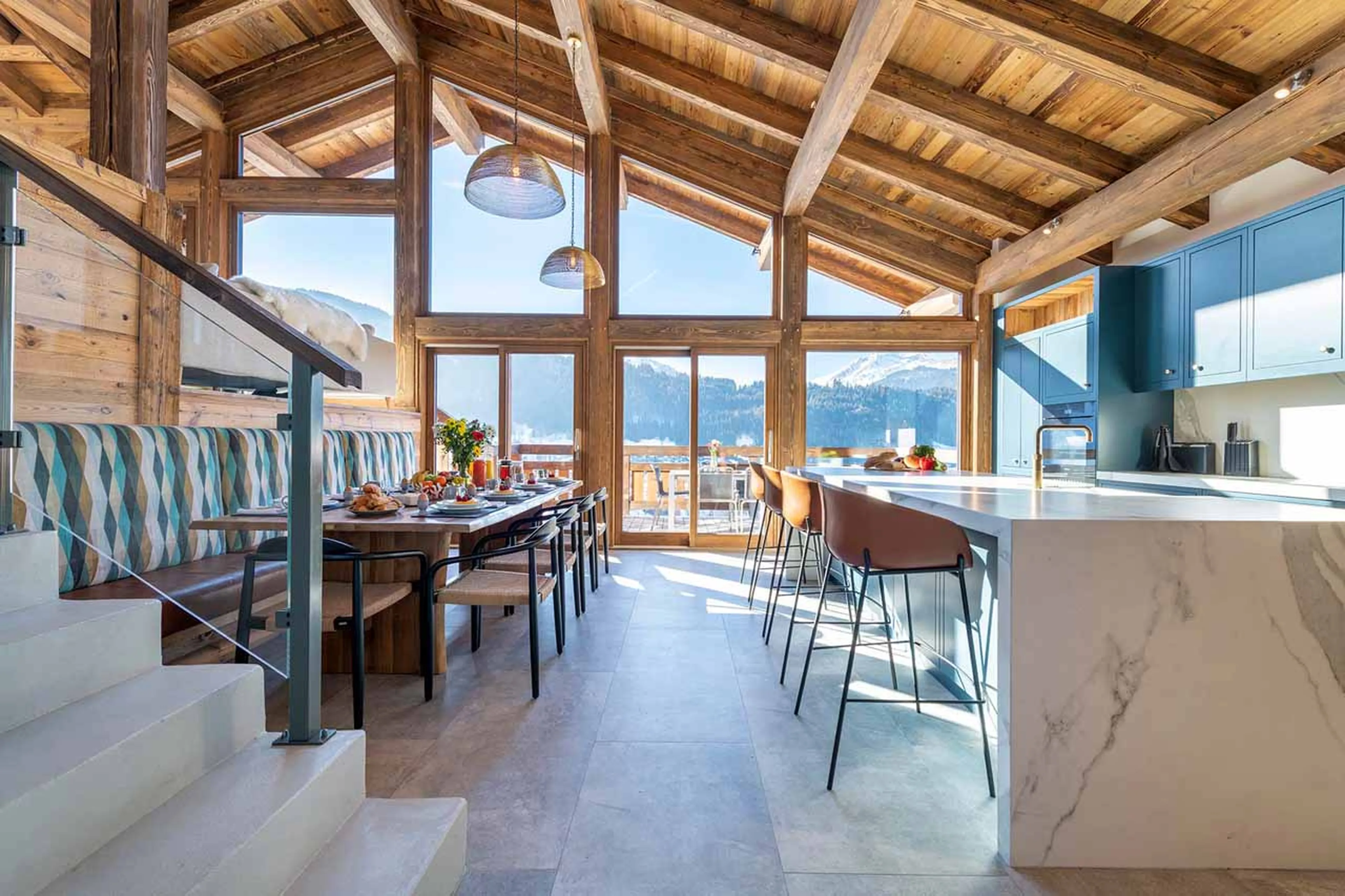 Views from living area of Chalet Goldilocks in Morzine