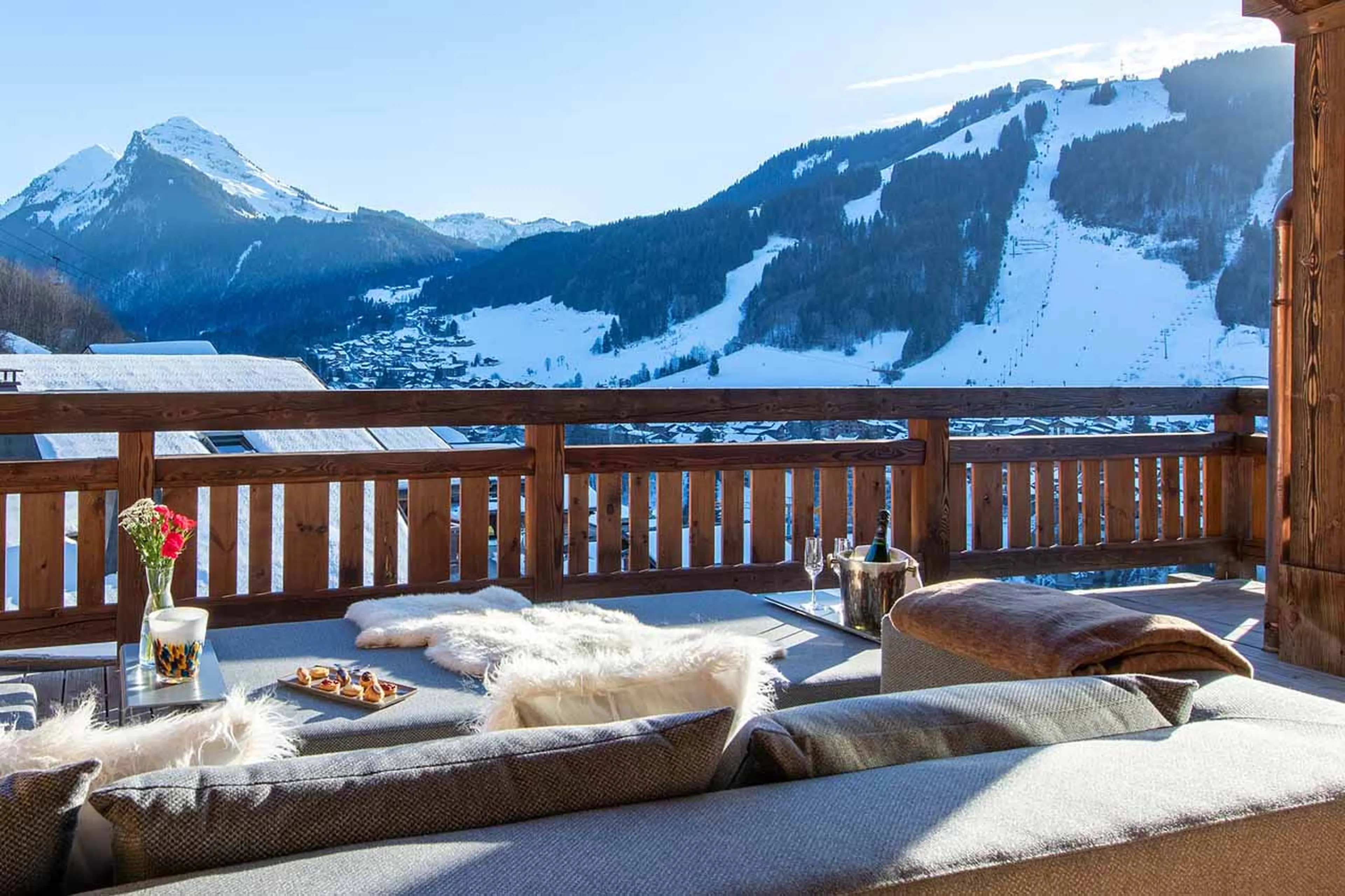Comfy seating at Chalet Goldilocks & Three Bears in Morzine