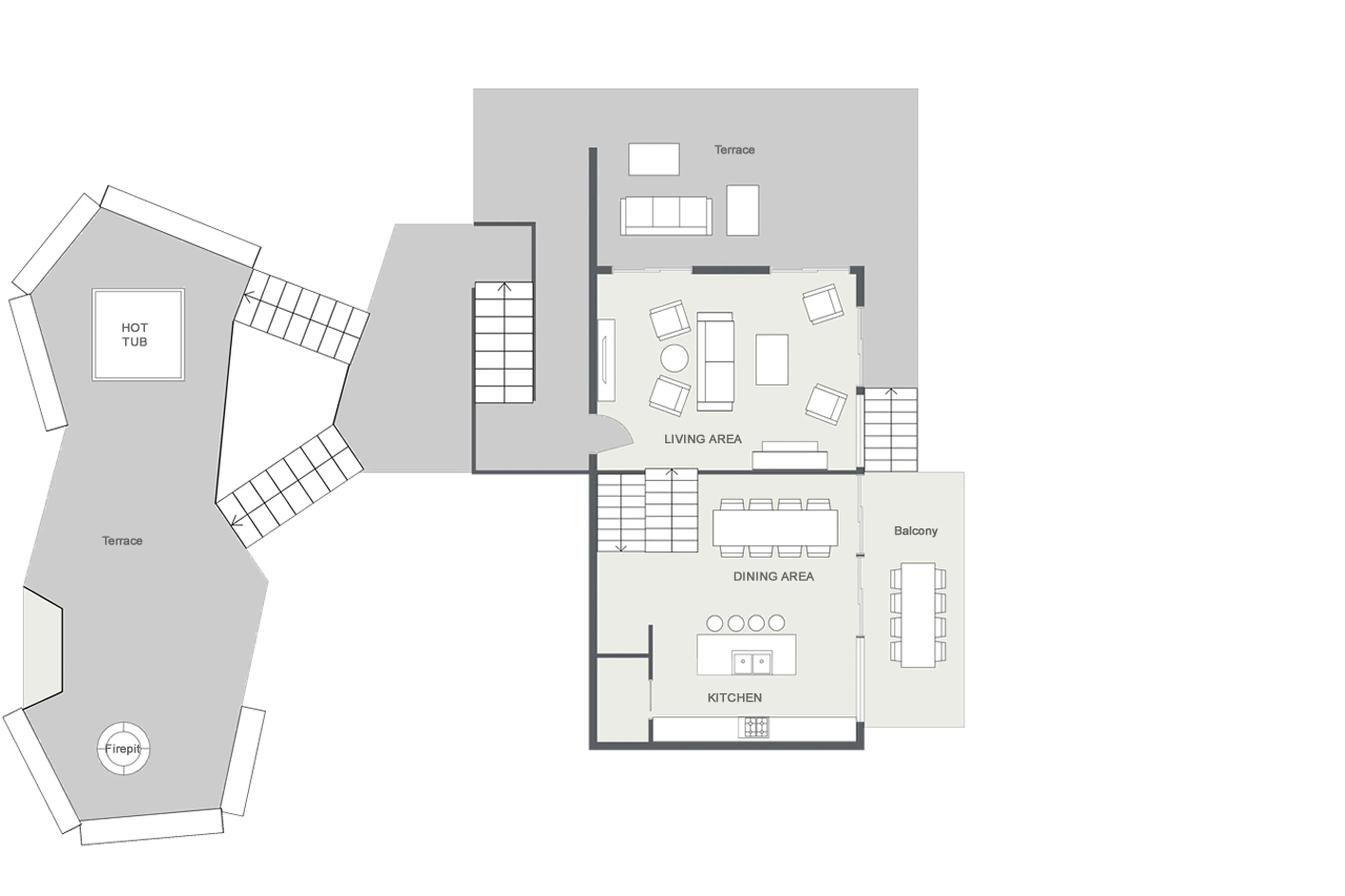 Level 3 floor plan of Chalet Goldilocks in Morzine