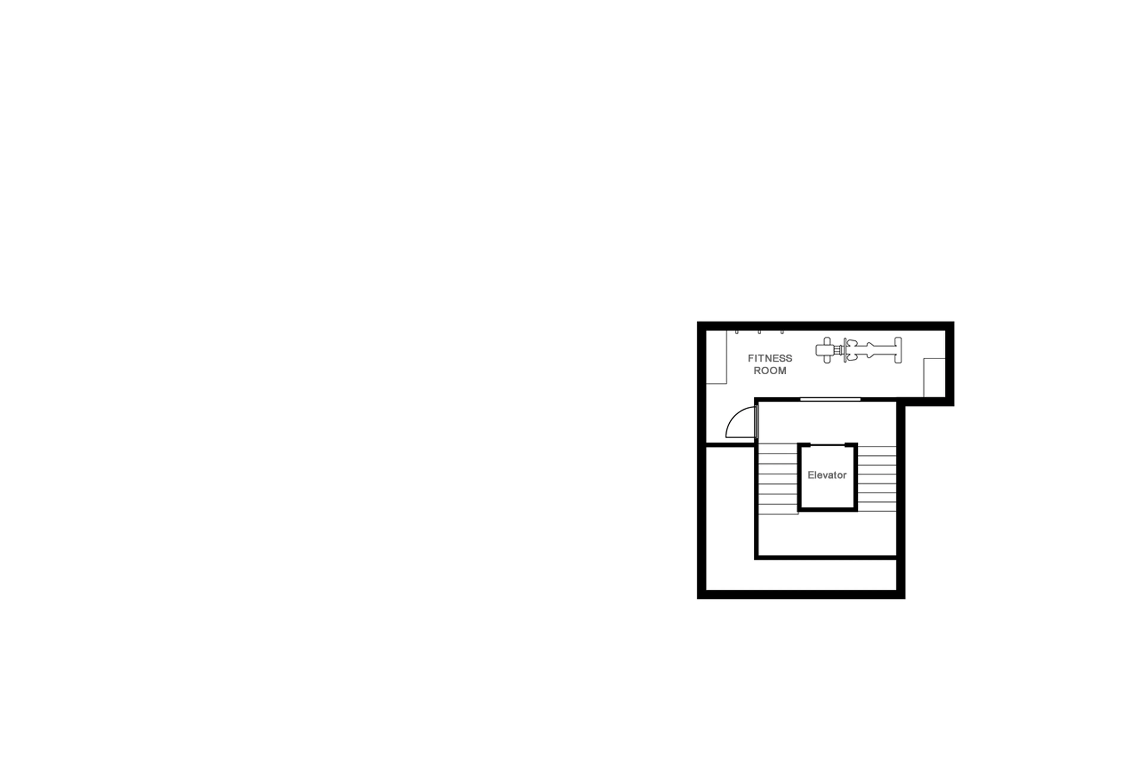 Upper ground floor plan of Chalet Goldilocks in Morzine