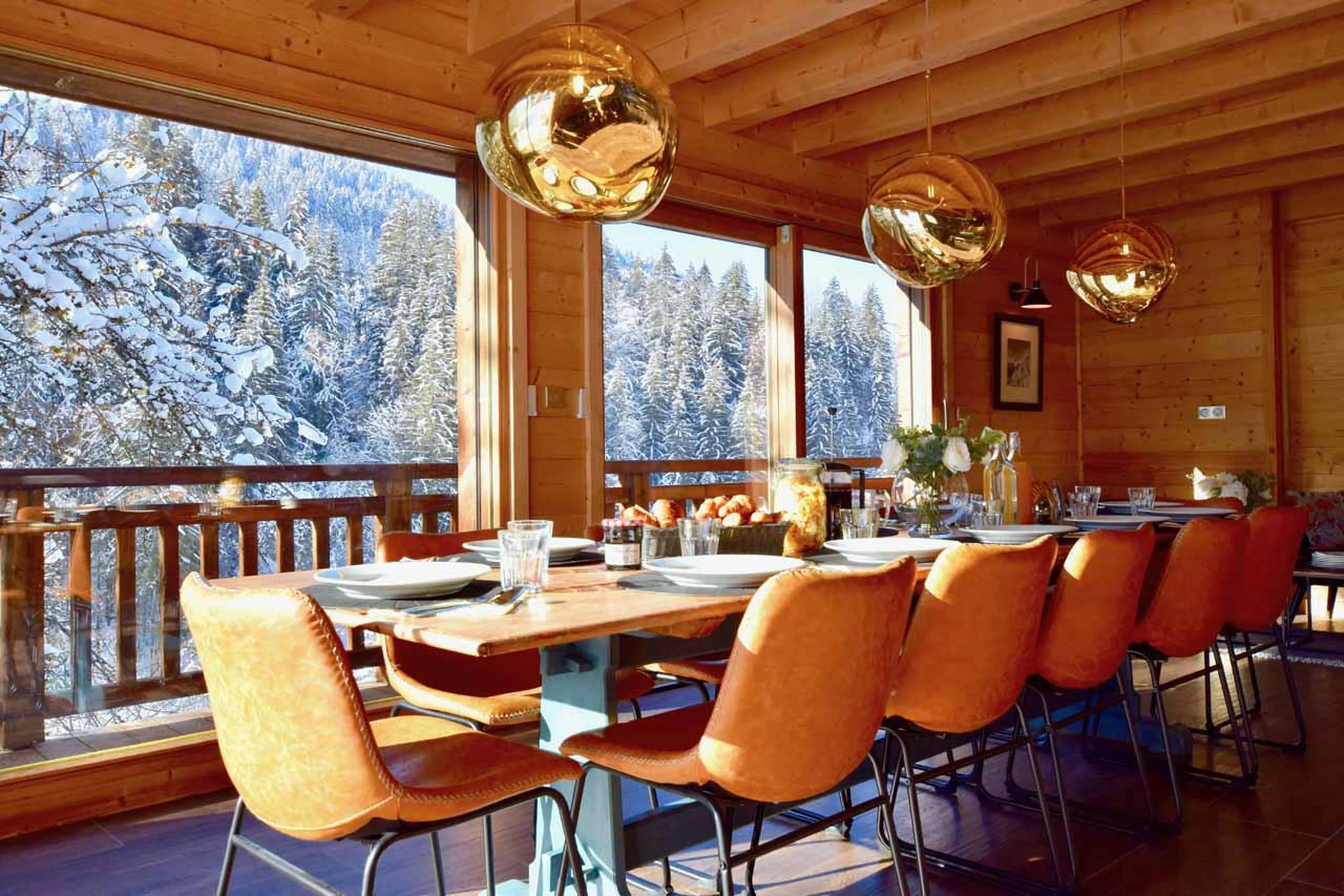 Dining area at Chalet Gouter in Morzine