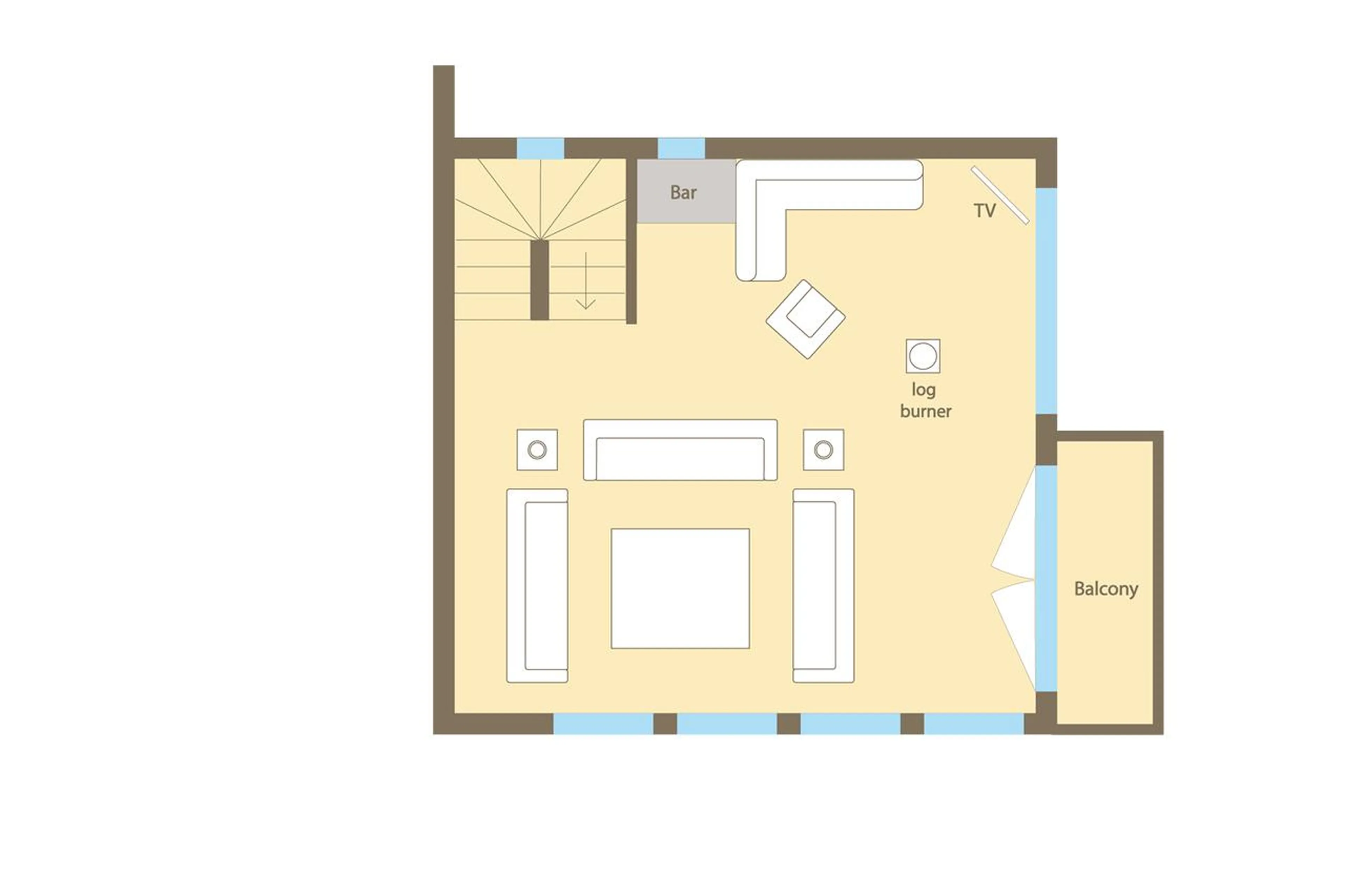 Level 3 floor plan of Chalet Gouter in Morzine