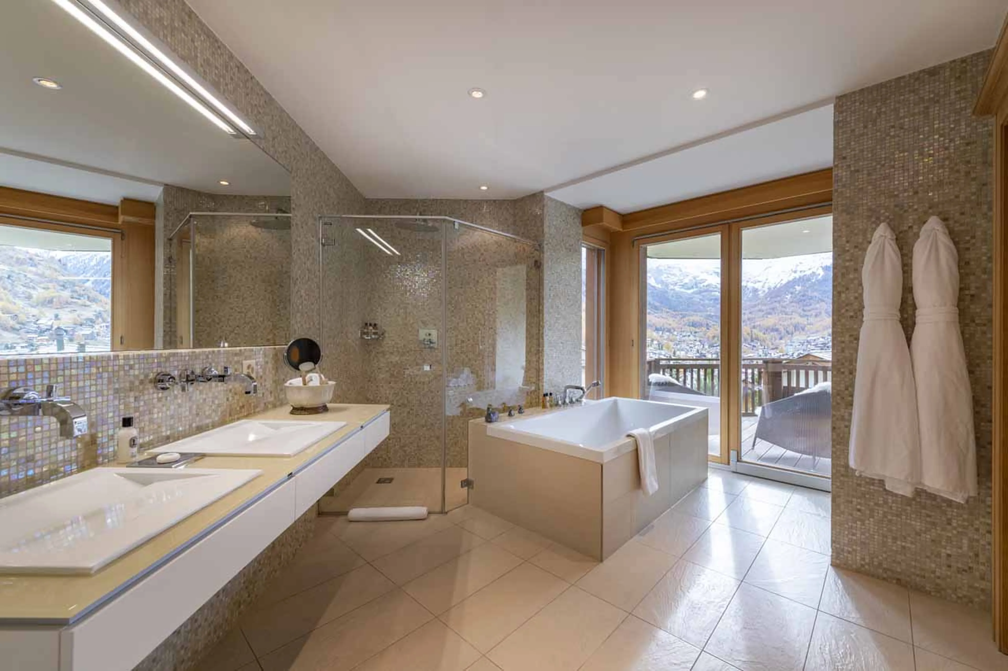 Master bathroom at Chalet Grace in Zermatt
