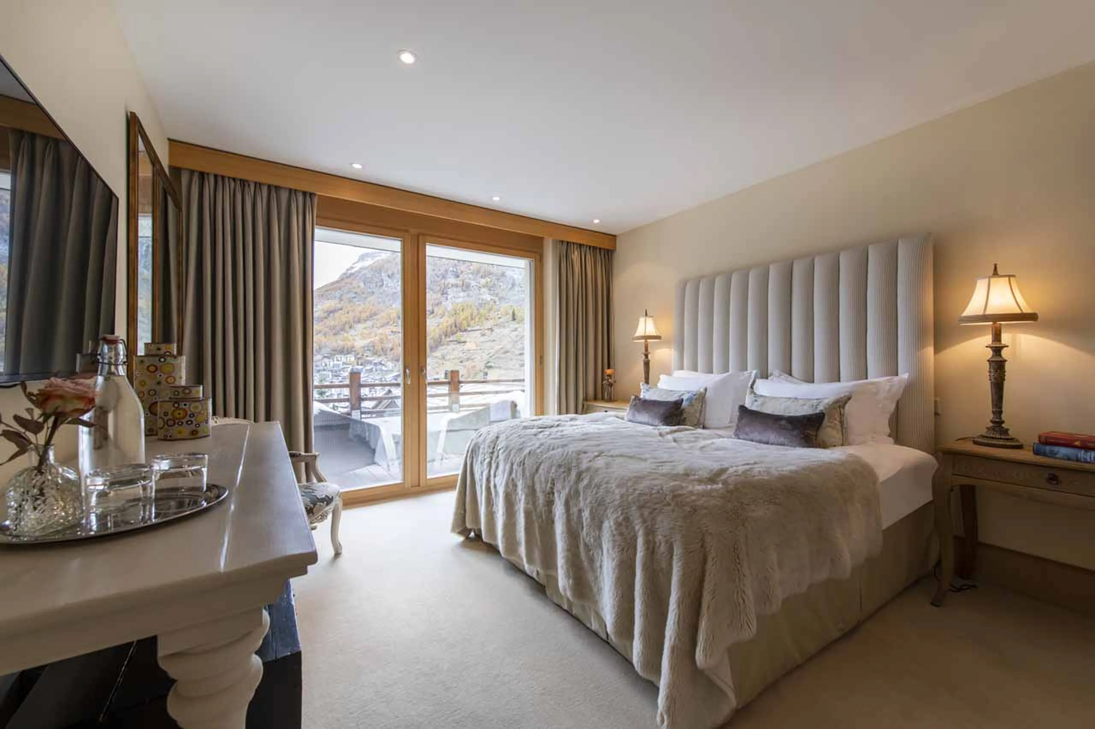 Bedroom two at Chalet Grace in Zermatt