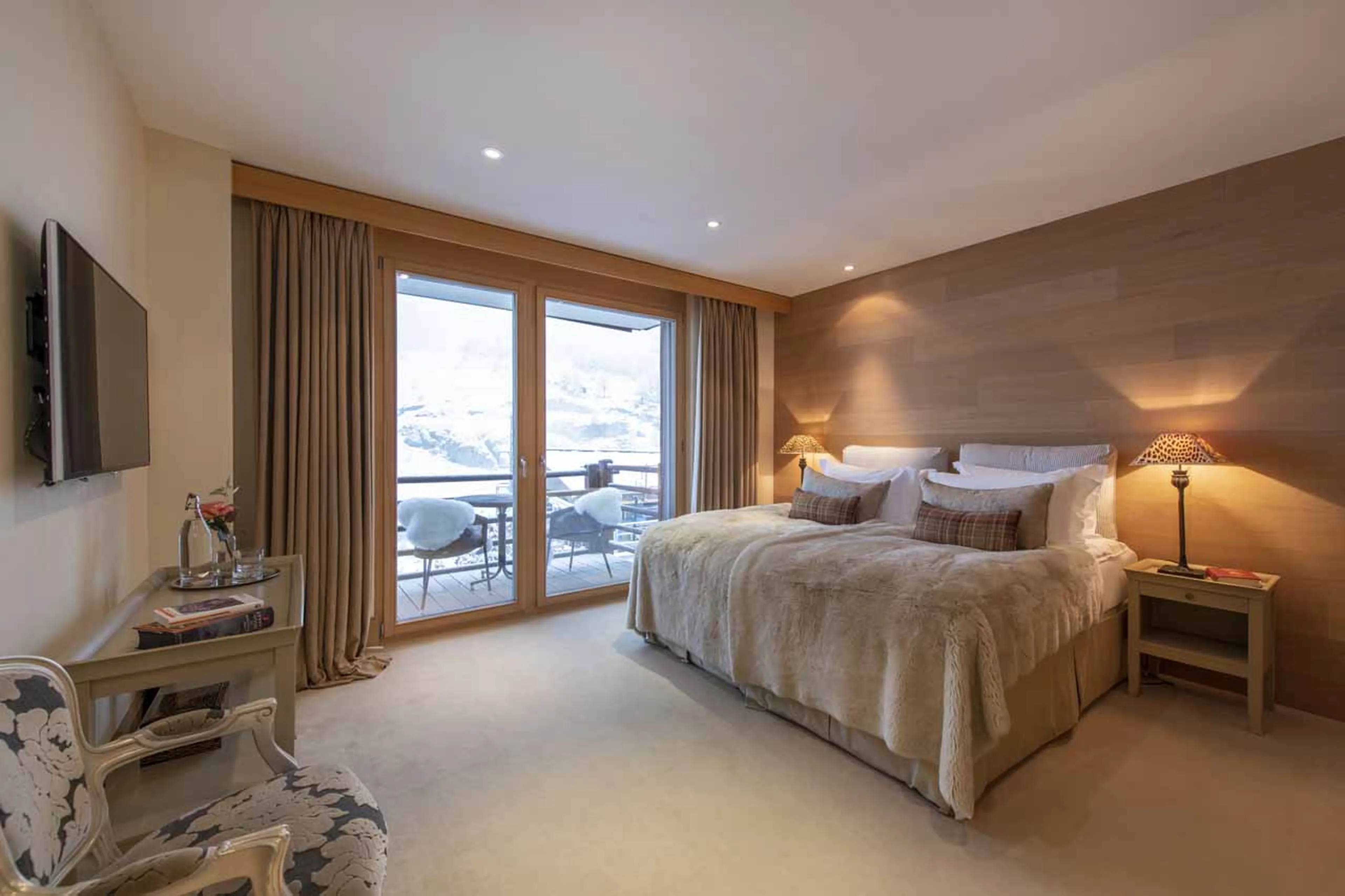 Bedroom three at Chalet Grace in Zermatt