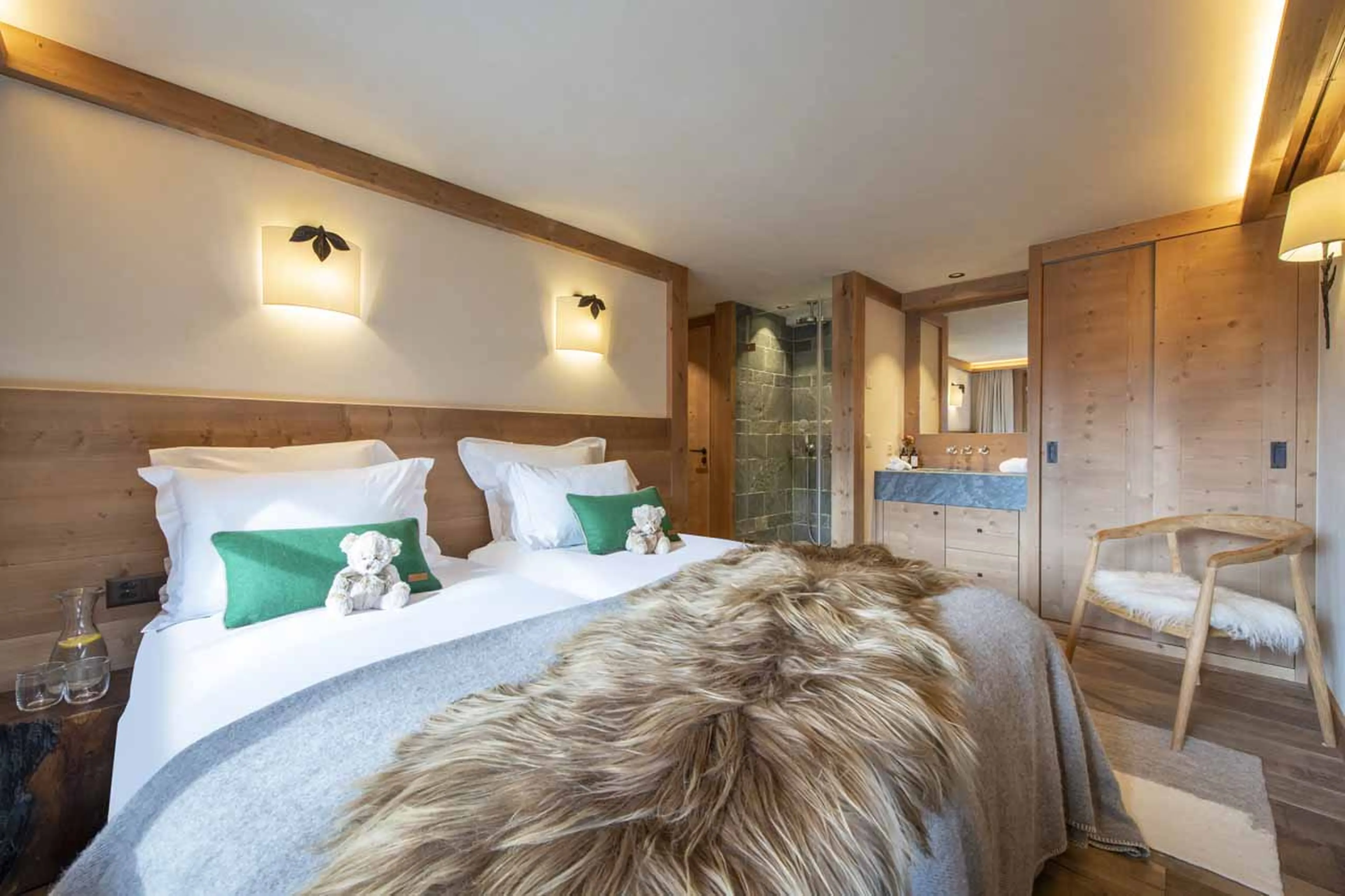 Bedrooom four at Chalet Grand Coeur in Verbier