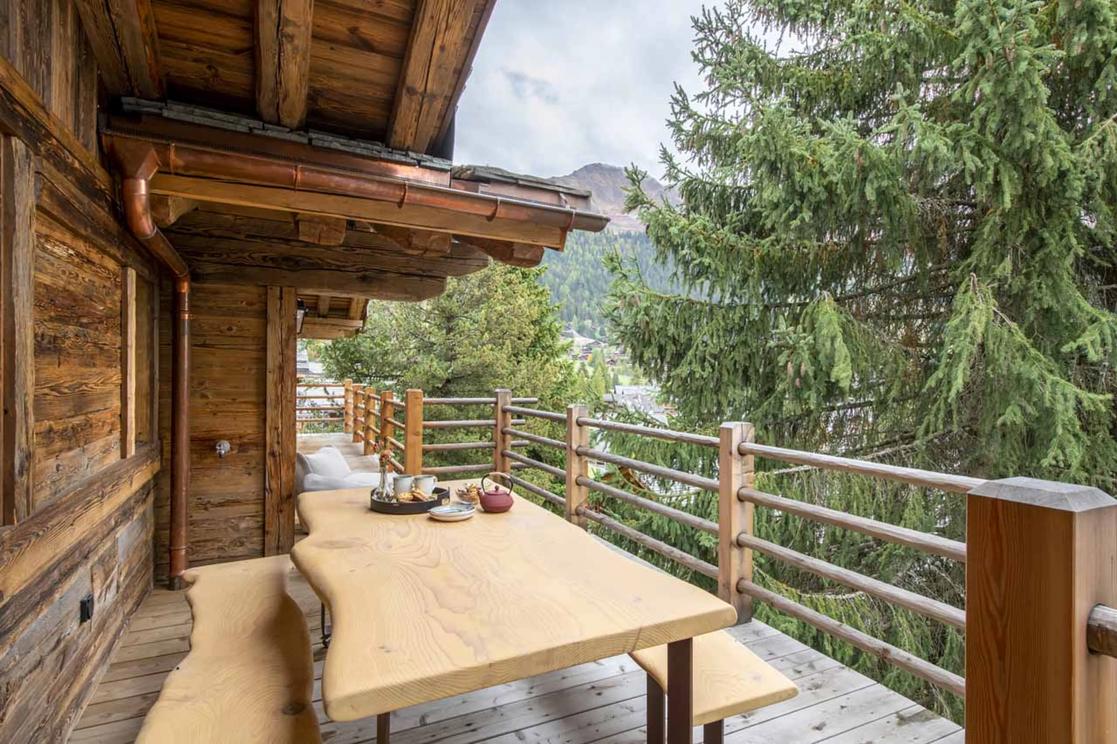 Terrace at Chalet Grand Coeur in Verbier
