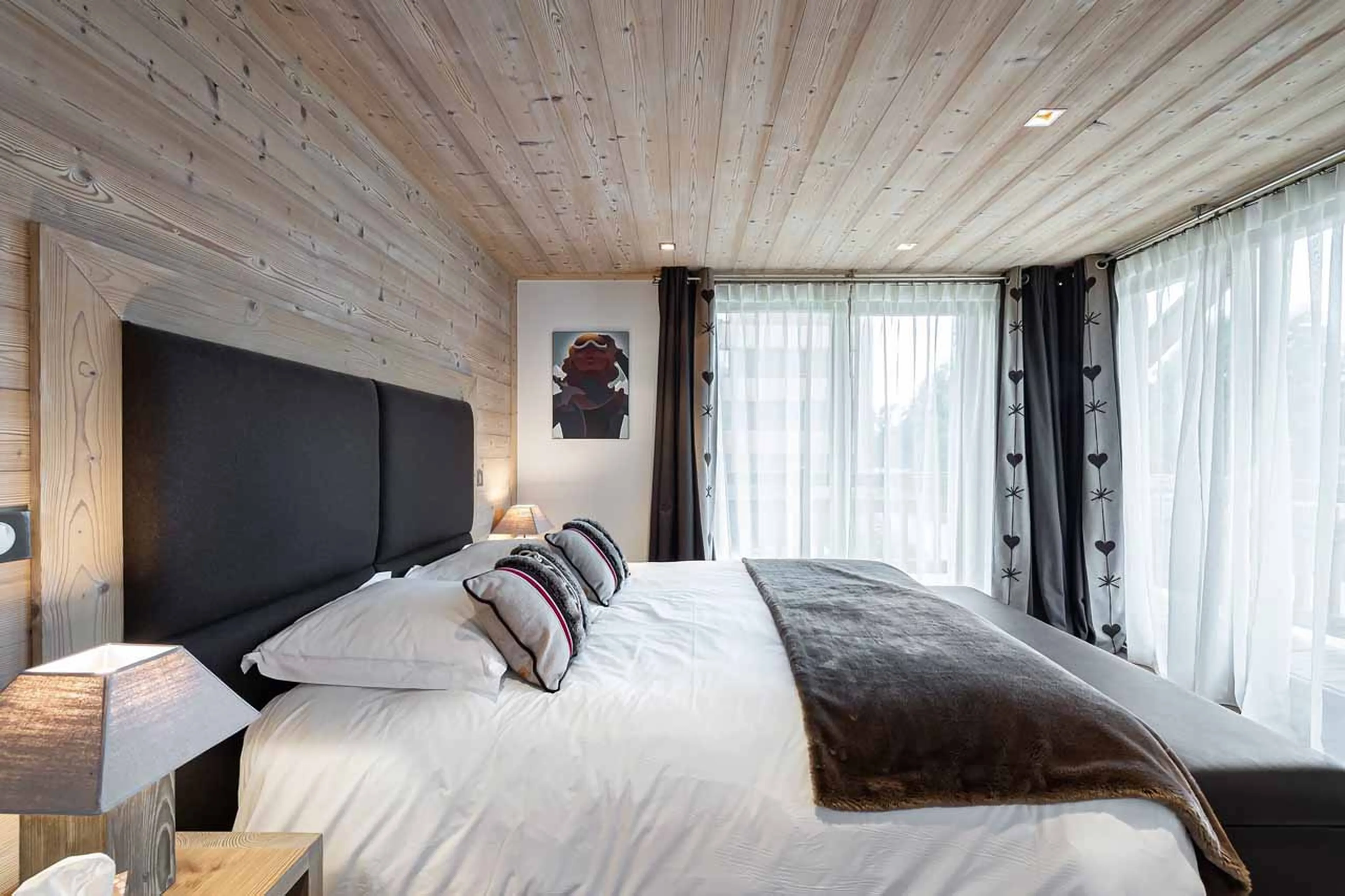 Bedroom two at Chalet Grand Tetras at Courchevel Le Praz