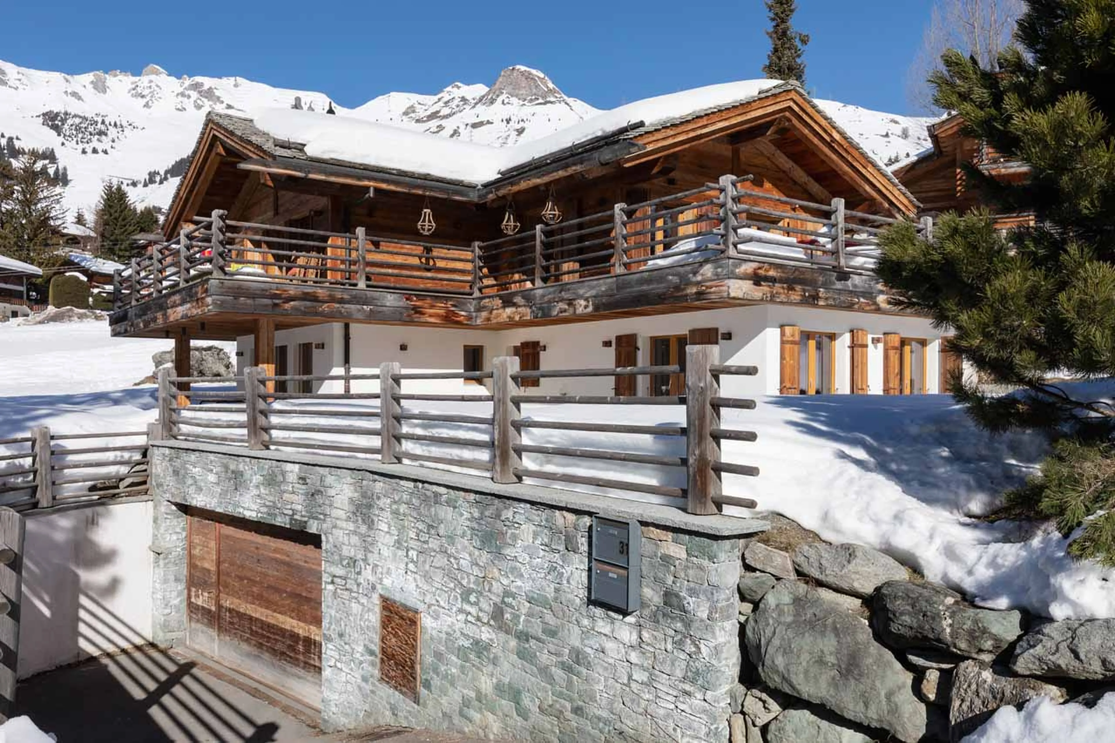 Garage entrance at Chalet Granval in Verbier