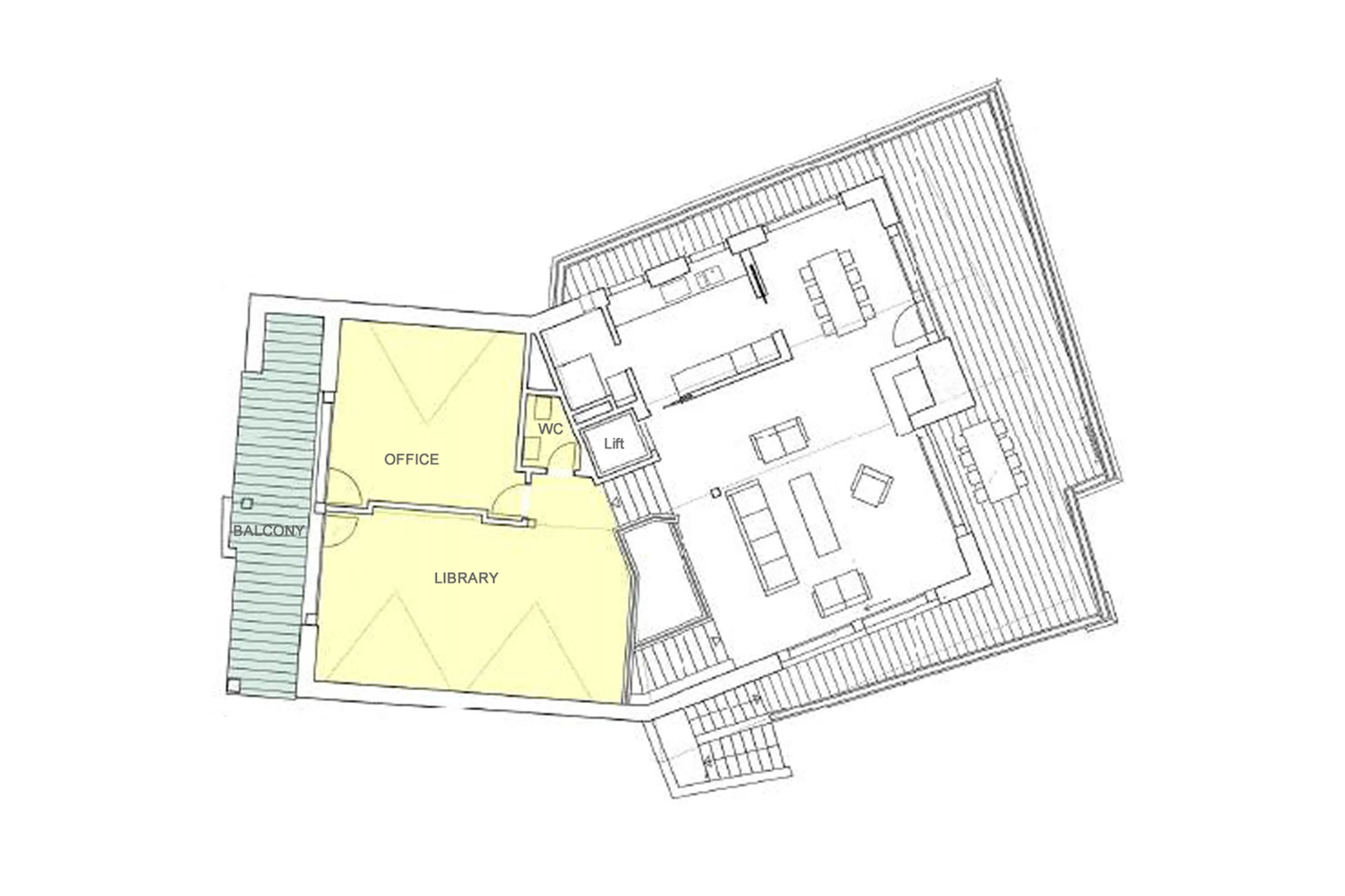 Level 1 floor plan of Villa Grialetsch in Klosters