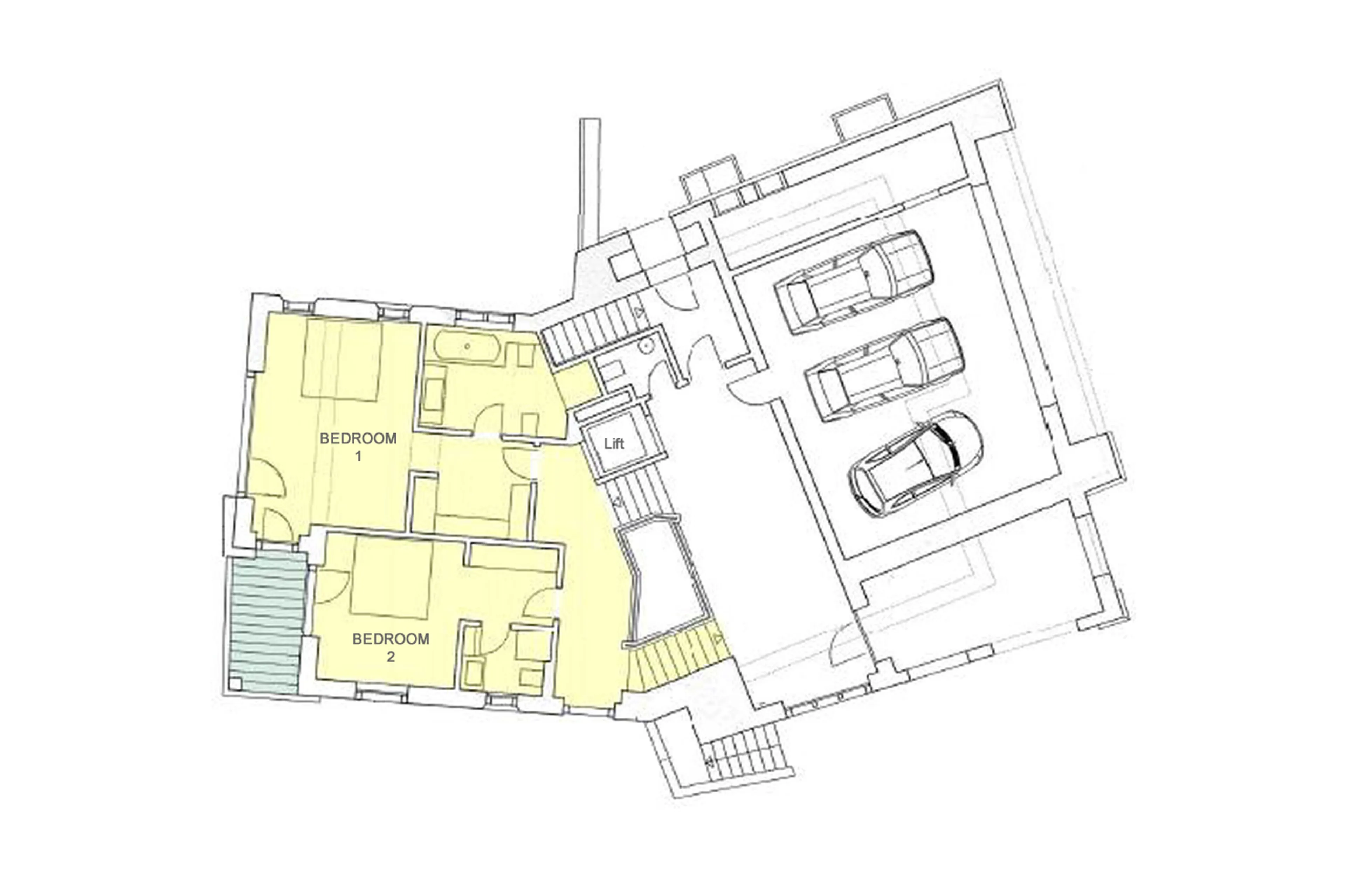 Level 0 floor plan of Villa Grialetsch in Klosters