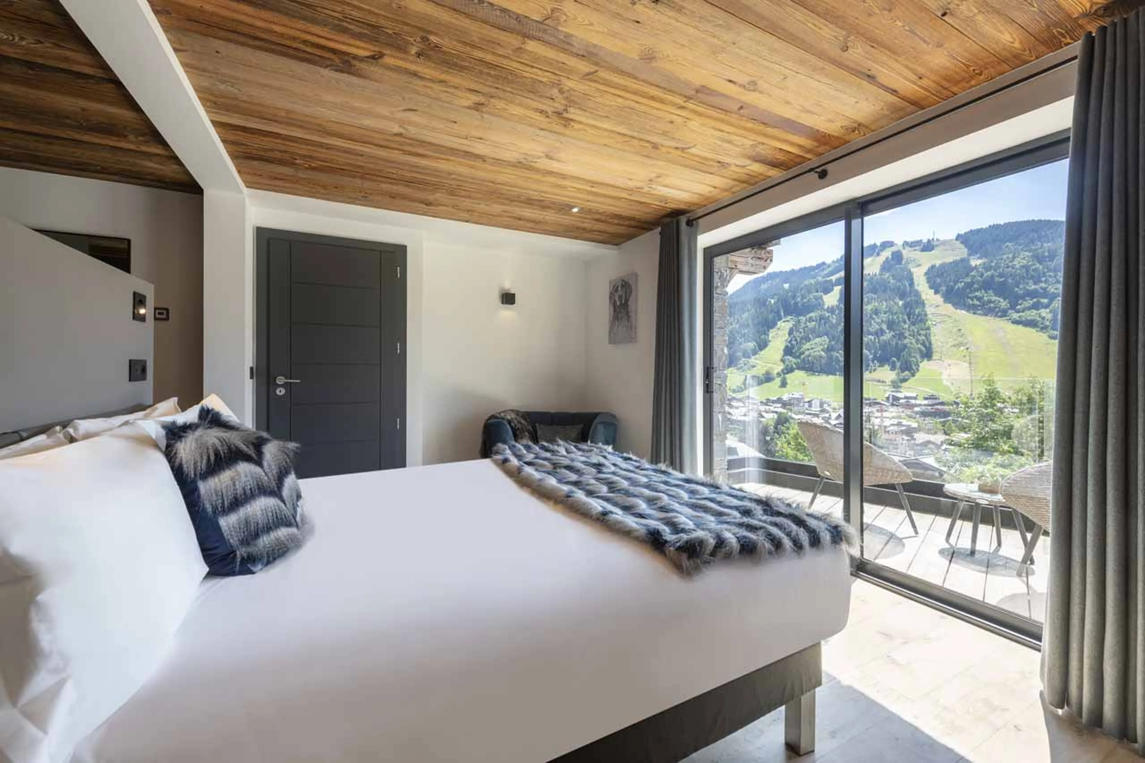 Balcony of bedroom two at Chalet Griffonner in Morzine