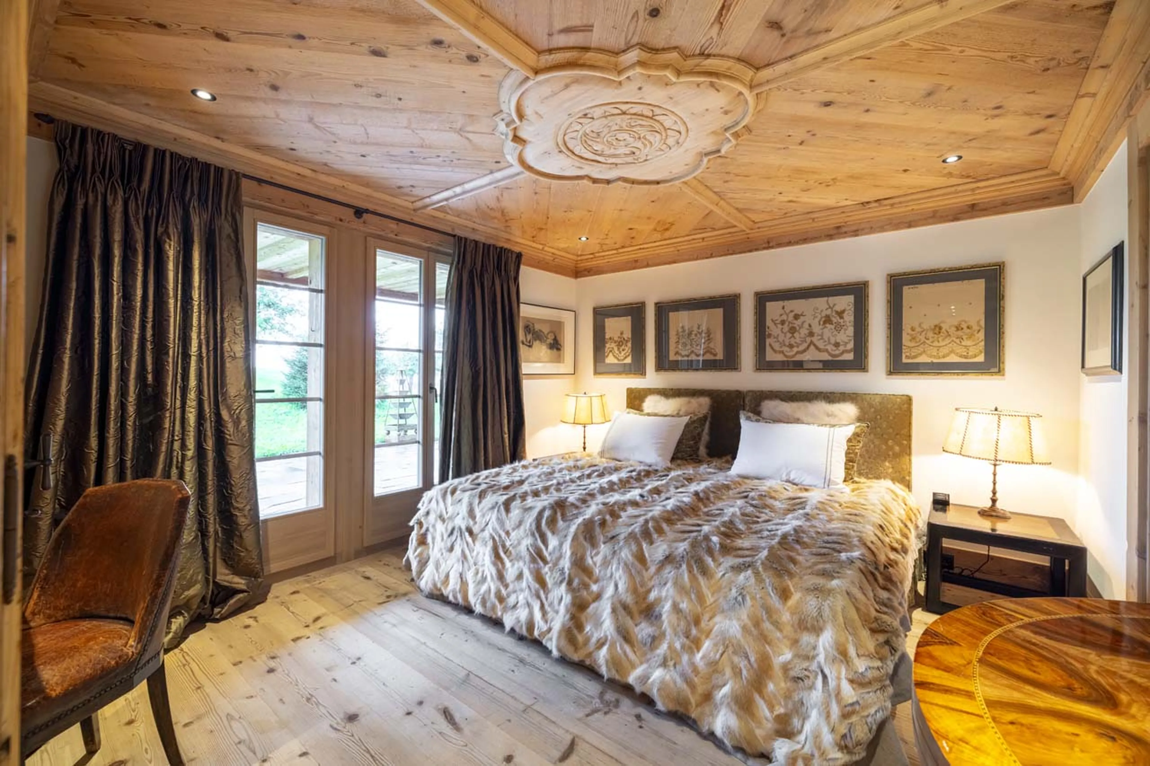 Bedroom two at Chalet Gruben in Gstaad