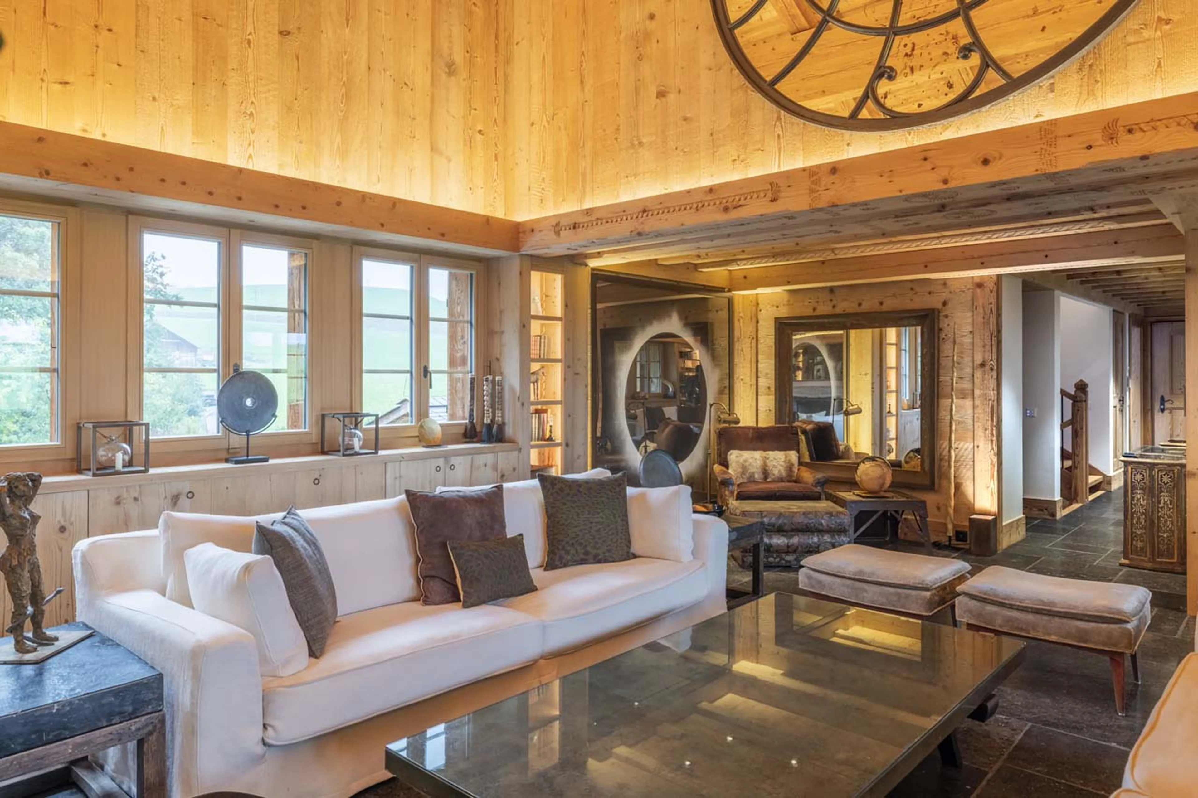 Ample seating at Chalet Gruben in Gstaad