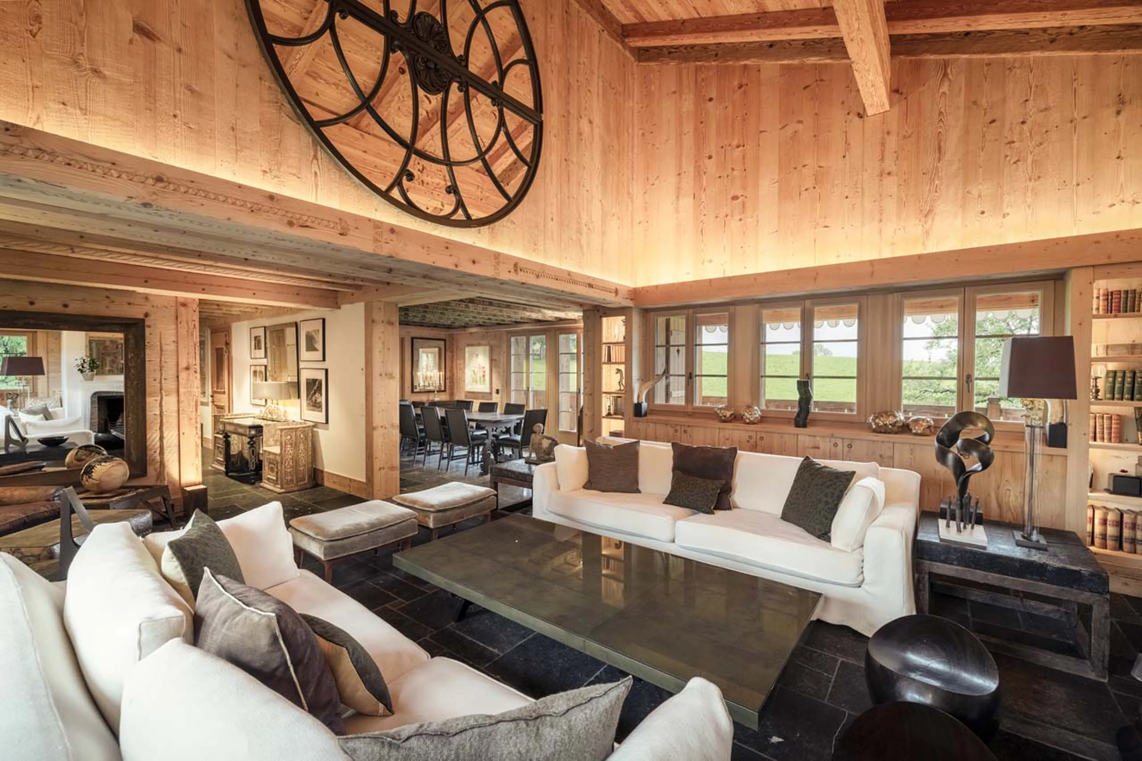 Sofas at Chalet Gruben in Gstaad