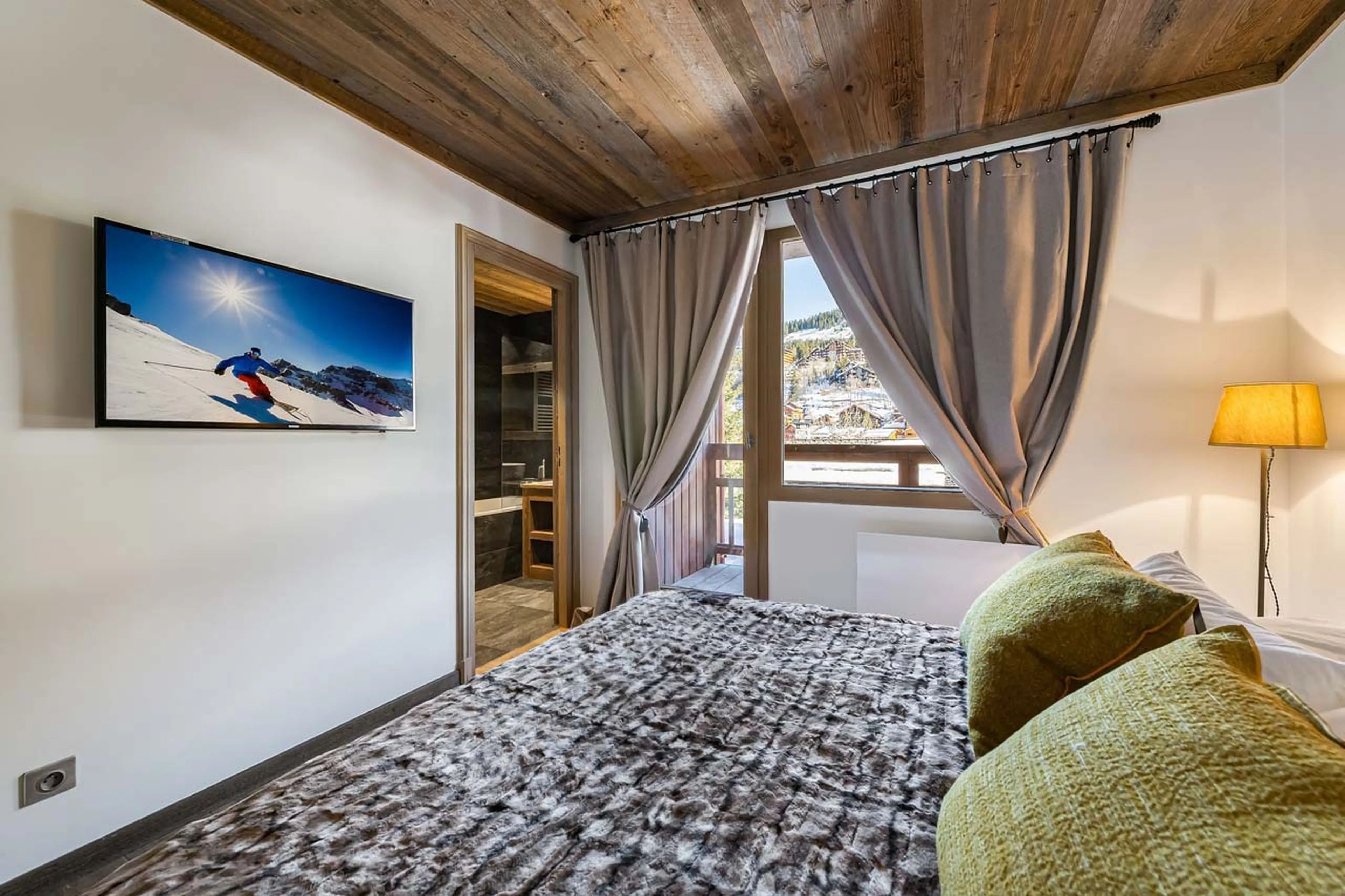 Bedroom two at Chalet Haapiti in Meribel